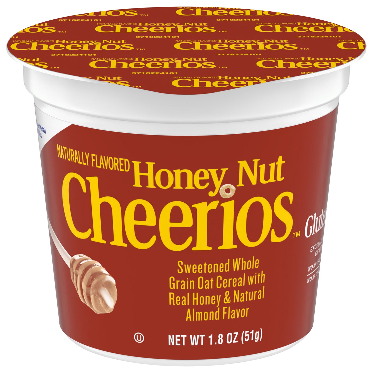 Honey Nut Cheerios Heart Healthy Cereal Cup, 1.8 OZ Single Serve Cereal Cup