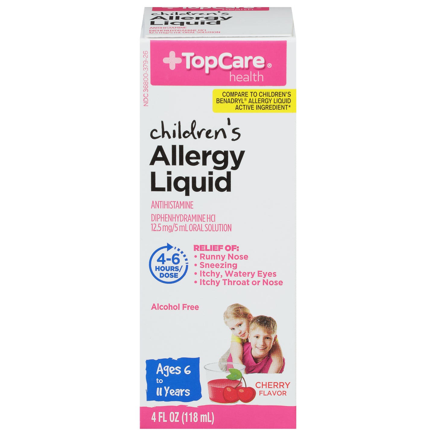 TopCare Health Children's Cherry Flavor Allergy Liquid 4 fl oz