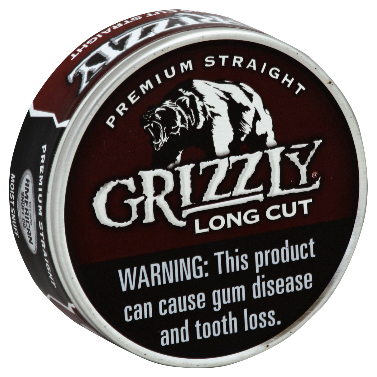 Grizzly Snuff 1.2 oz - LONG CUT PREMIUM STRAIGHT