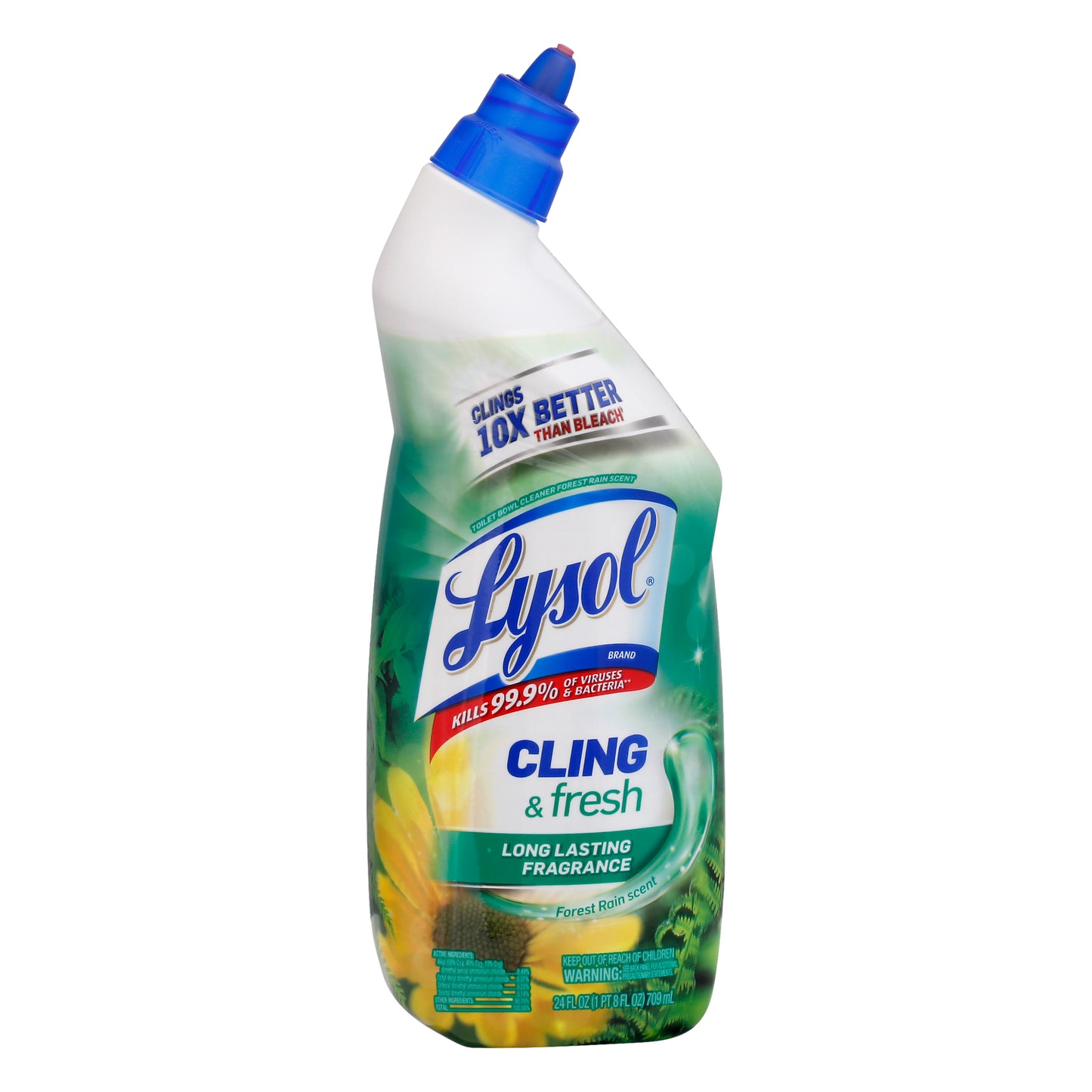 Lysol Cling & Fresh Forest Rain Scent Toilet Bowl Cleaner 24 oz