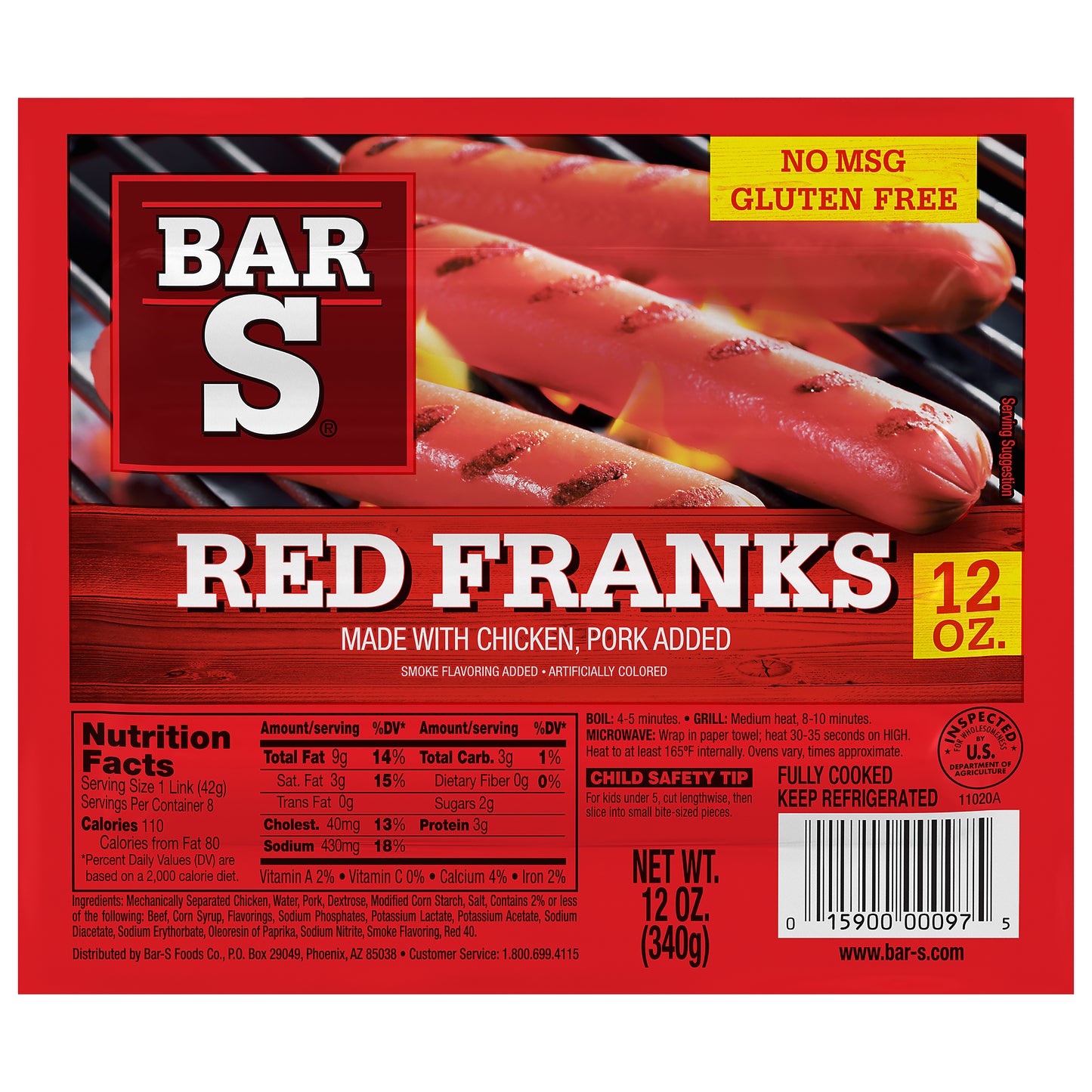 Bar-S® Red Franks 12 oz. Pack
