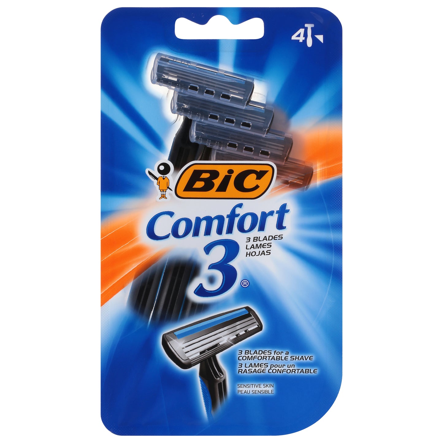 BiC Comfort 3 3 Blades Razors 4 ea