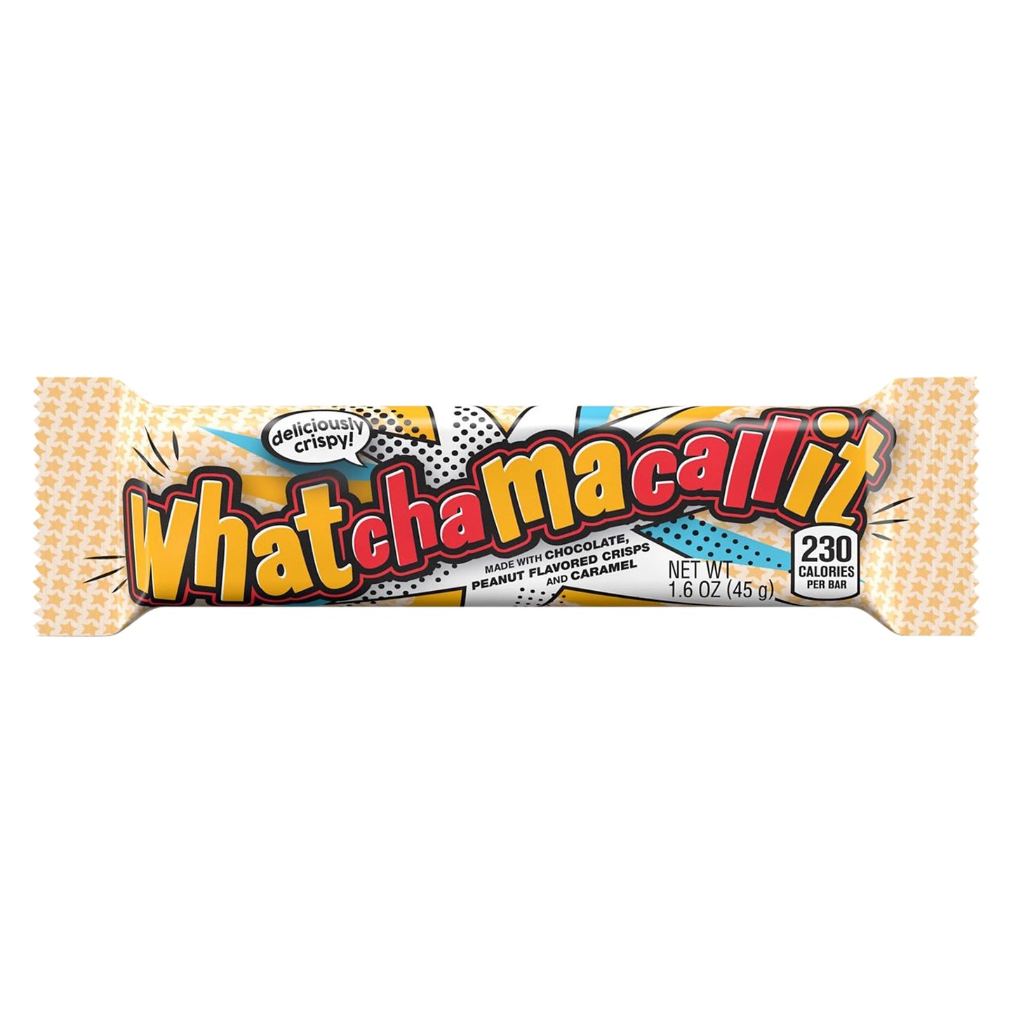WHATCHAMACALLIT Chocolate, Peanut Flavored Crisps and Caramel Candy, 1.6 oz, Bar