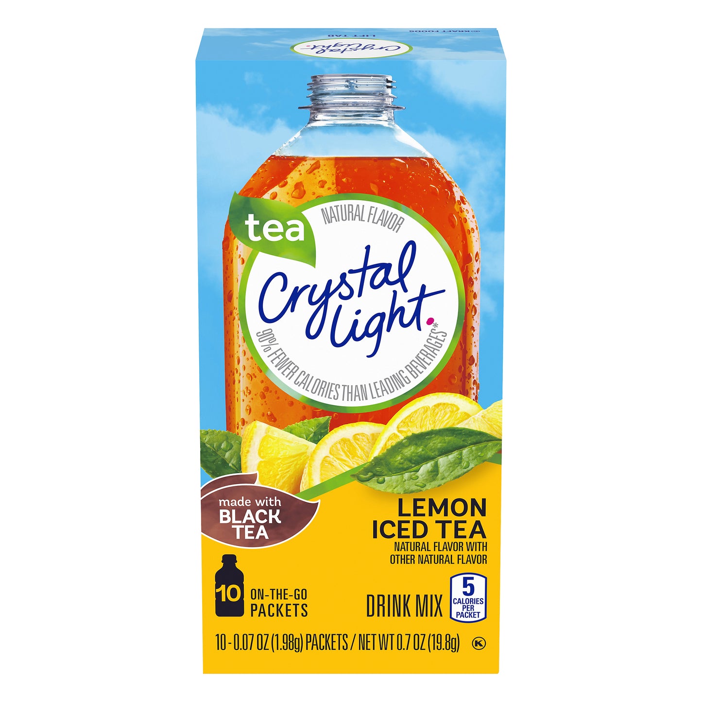 Crystal Light Lemon Iced Tea Powdered Drink Mix, 10 ct - 0.7 oz Packets
