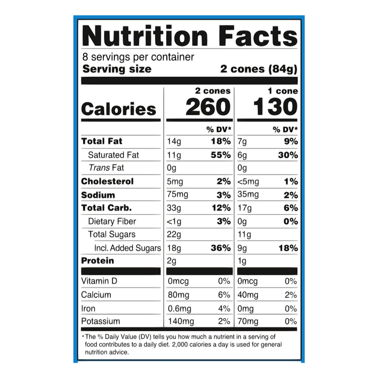 Blue Bunny Mini Swirls Vanilla Cones