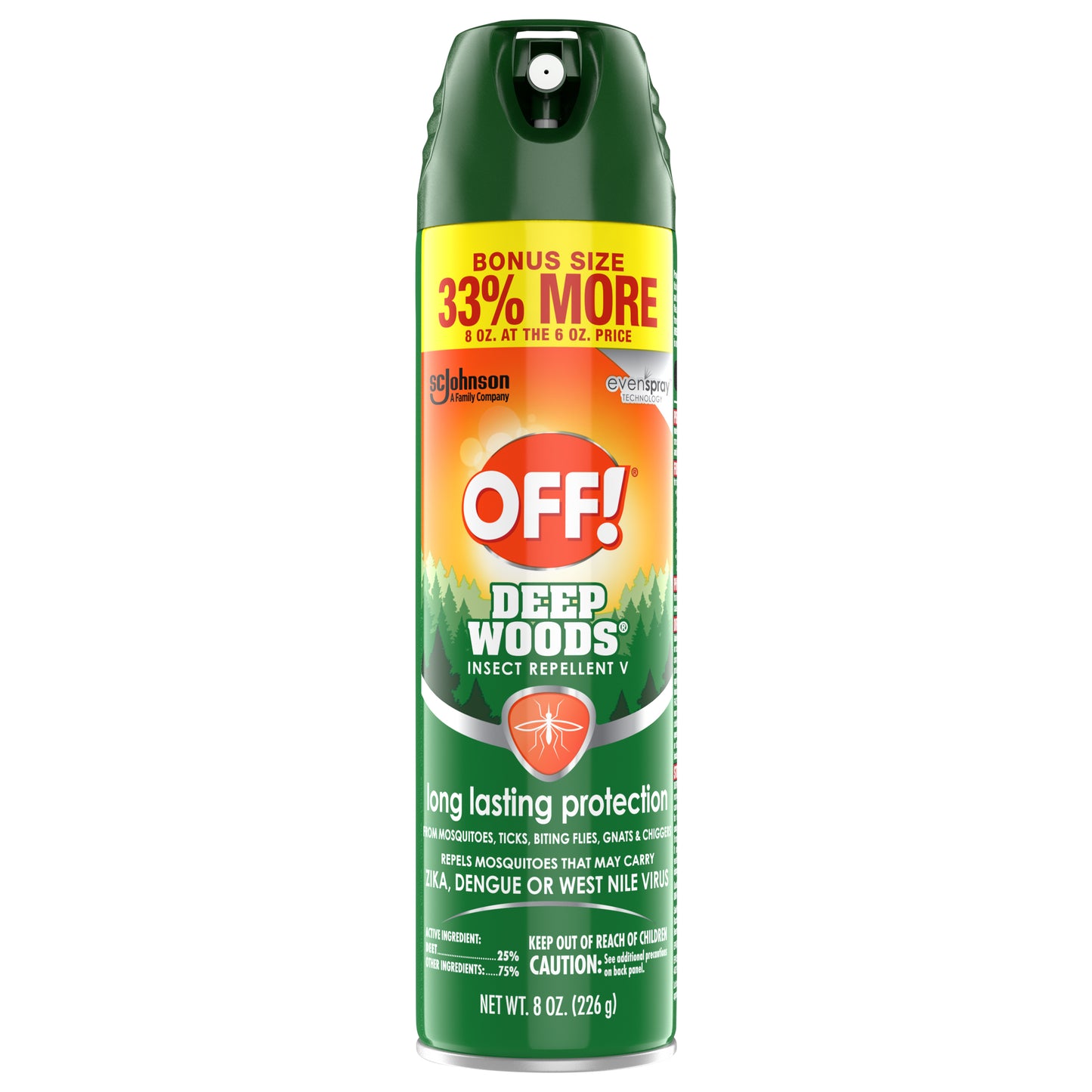 Off! Deep Woods Bonus Size Long Lasting Protection Insect Repellent V 8 oz