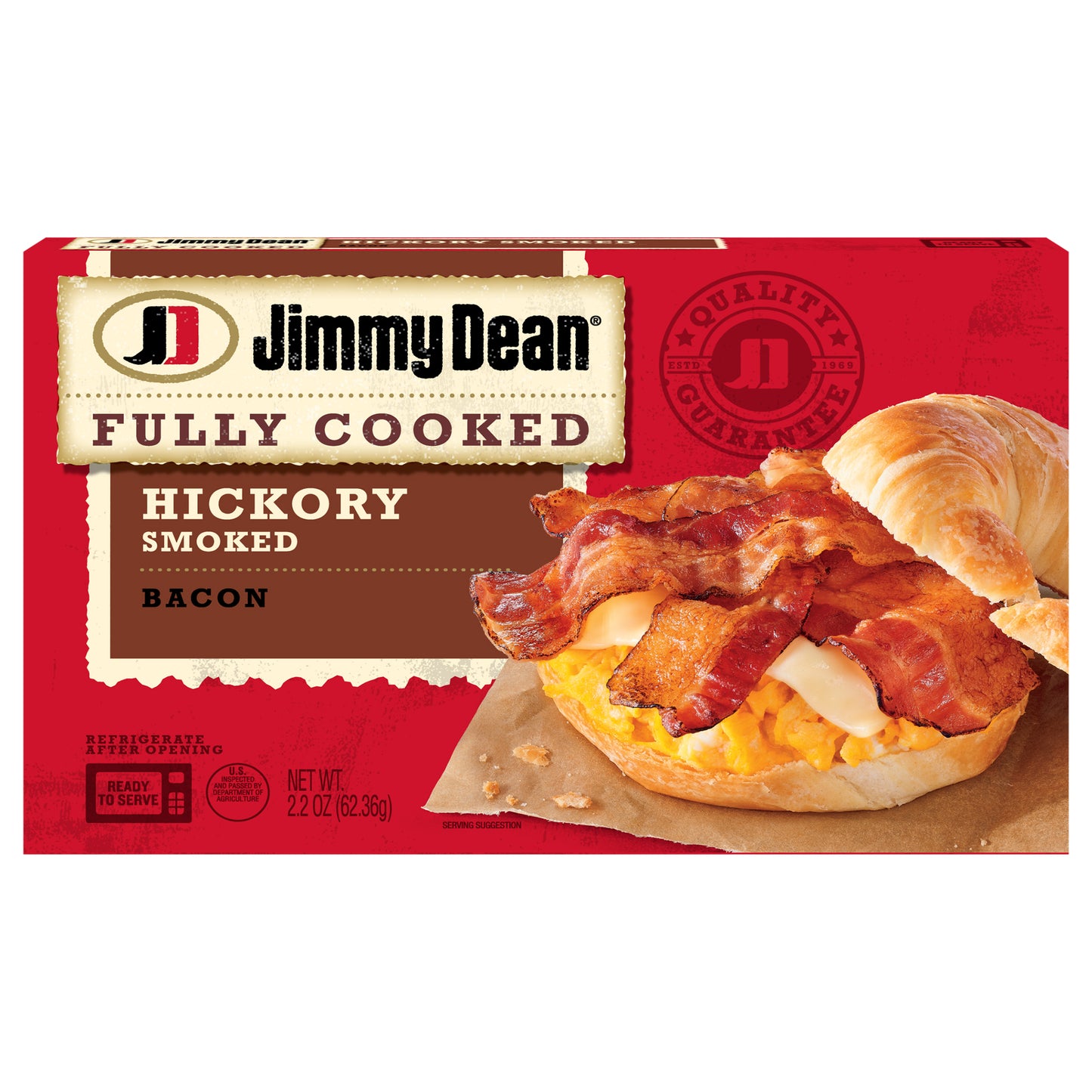 Jimmy Dean Hickory Smoked Bacon, 2.2 oz