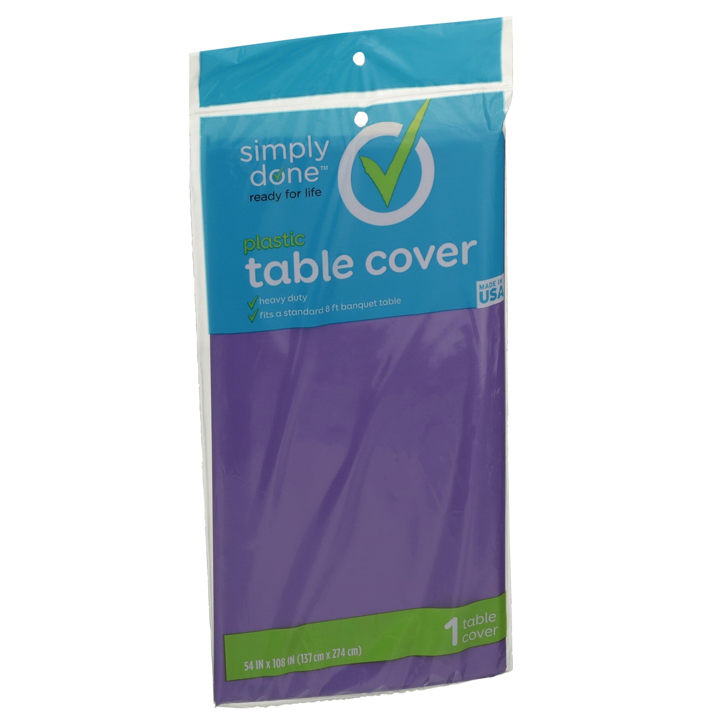 Plastic Table Cover, Purple