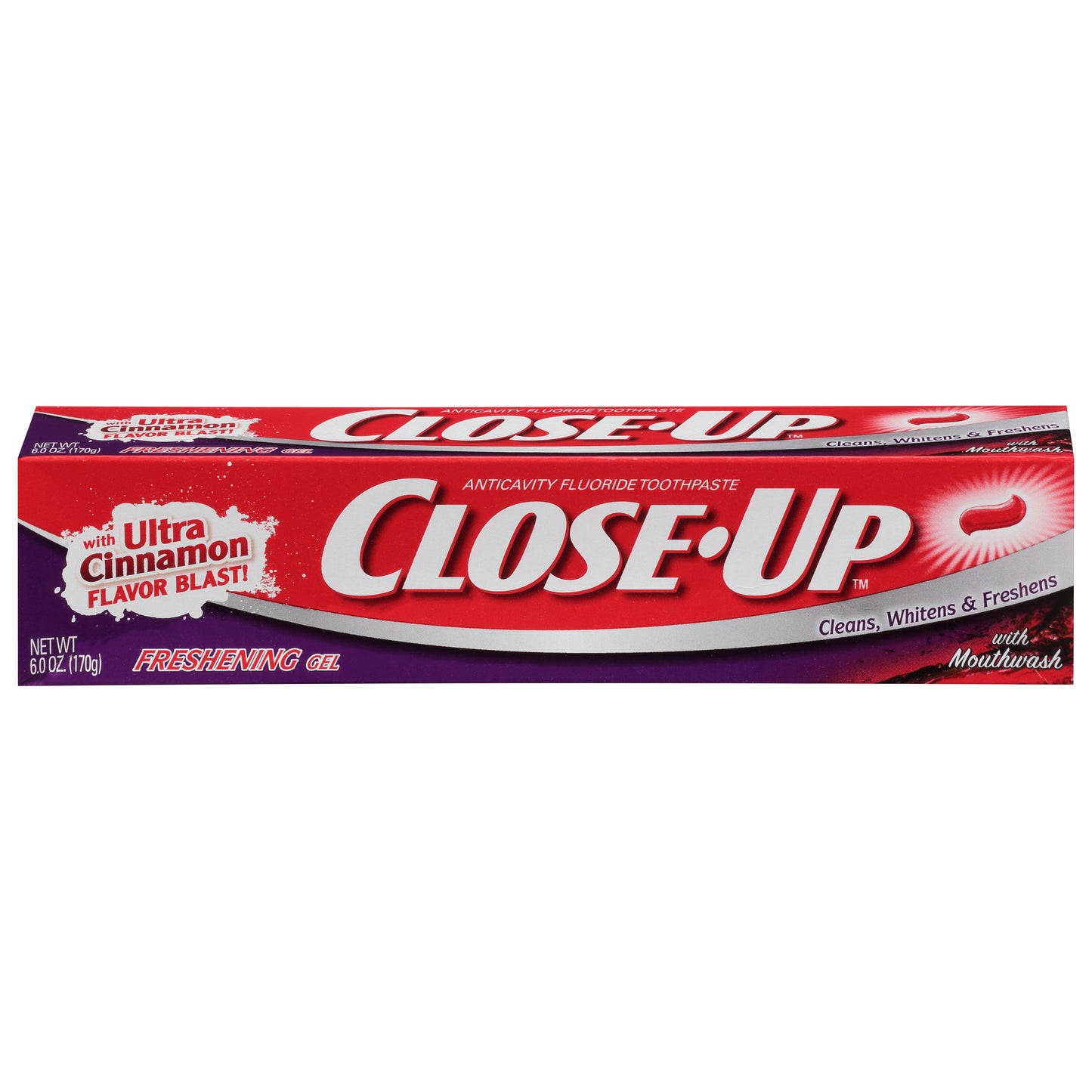 Closeup Freshening Gel Ultra Cinnamon Flavor Blast Toothpaste 6.0 oz