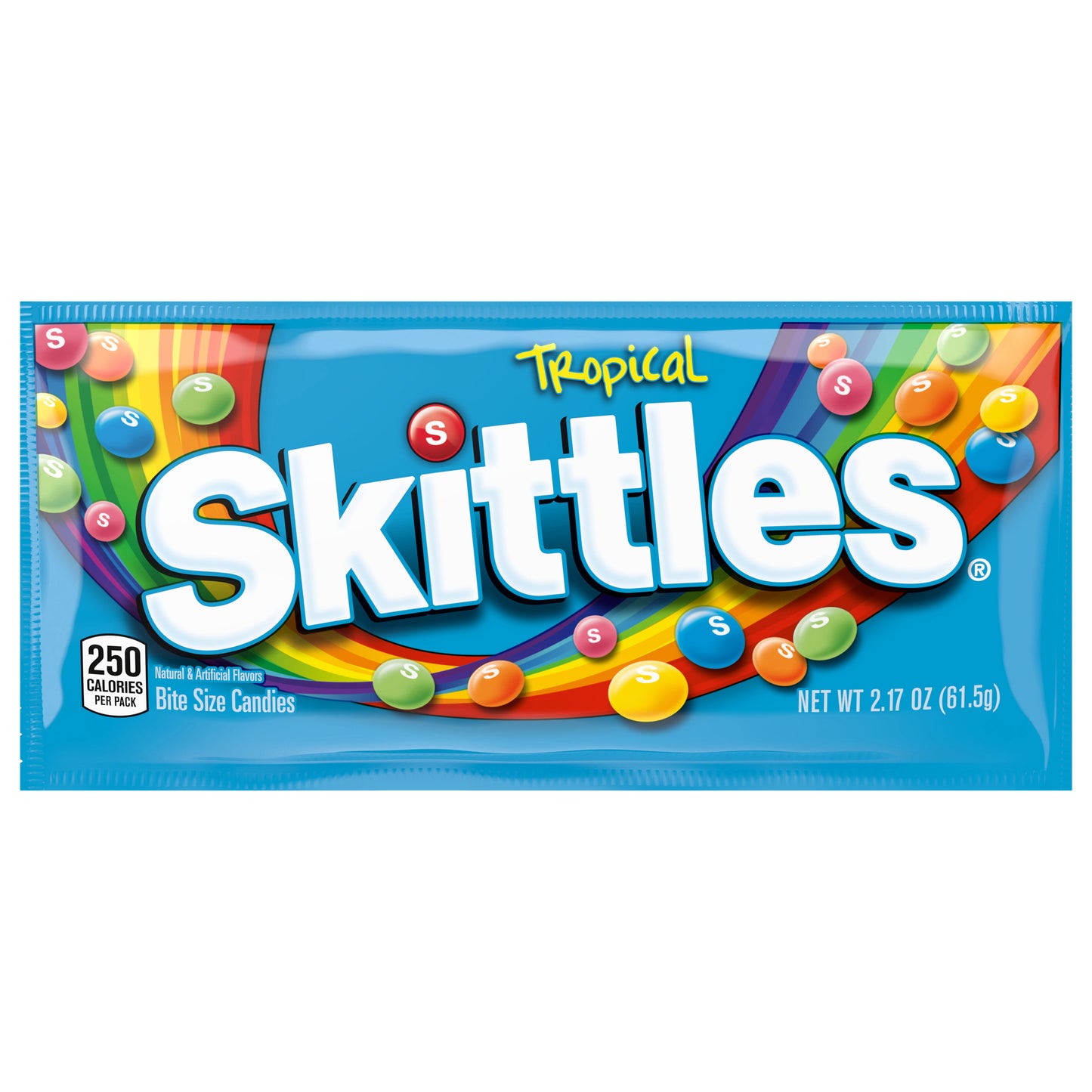 SKITTLES Tropical Chewy Candy, Full Size, 2.17 oz Bag