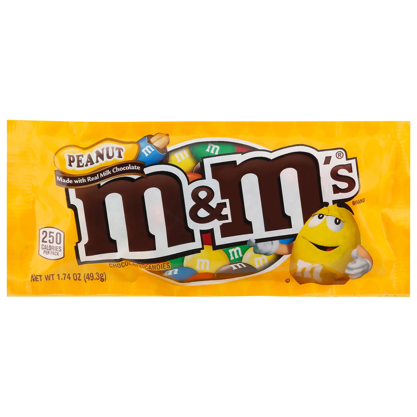 M&M's Peanut Chocolate Candies 1.74 oz Package