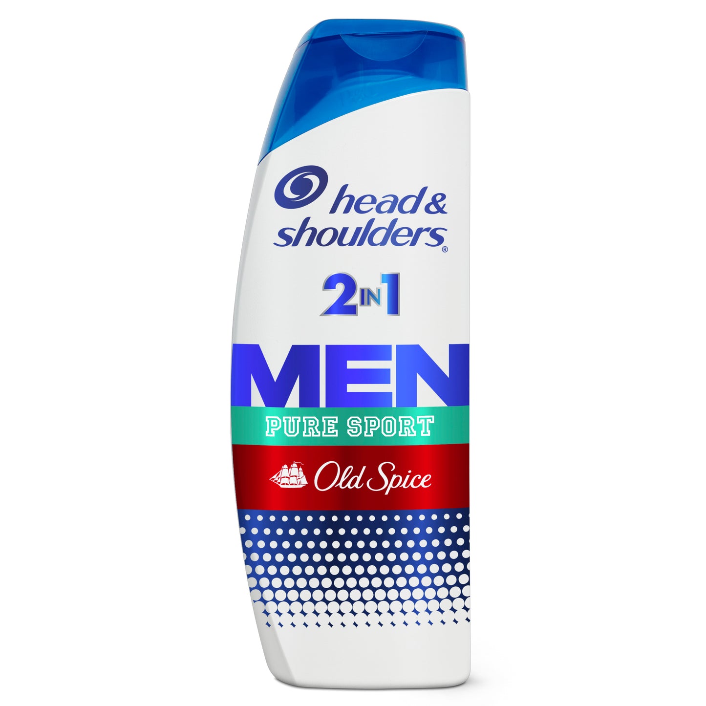 Head and Shoulders Mens 2 in 1 Dandruff Shampoo and Conditioner, Anti-Dandruff Treatment, Old Spice Pure Sport for Daily Use, Paraben Free, 12.5 oz
