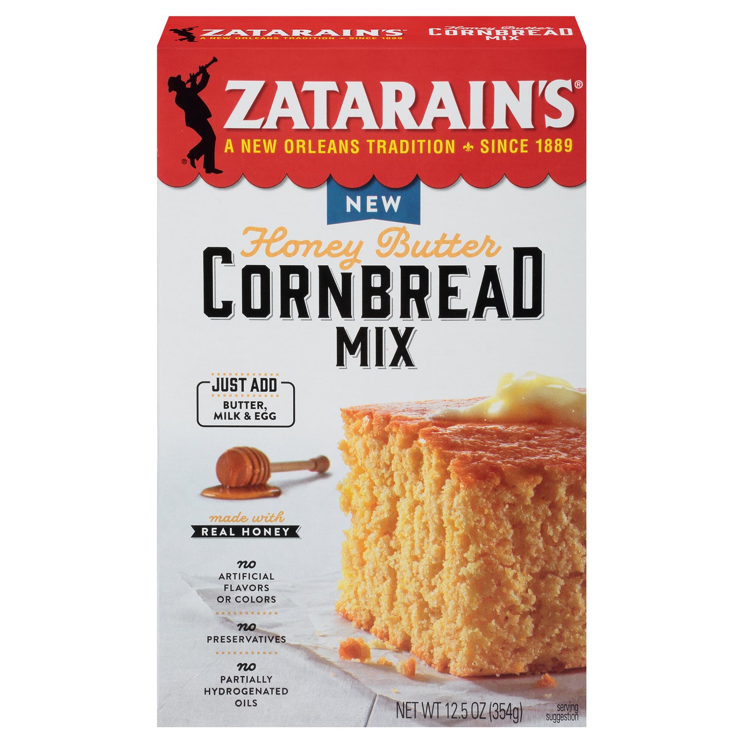 Zatarain's Honey Butter Cornbread Mix, 12.5 oz
