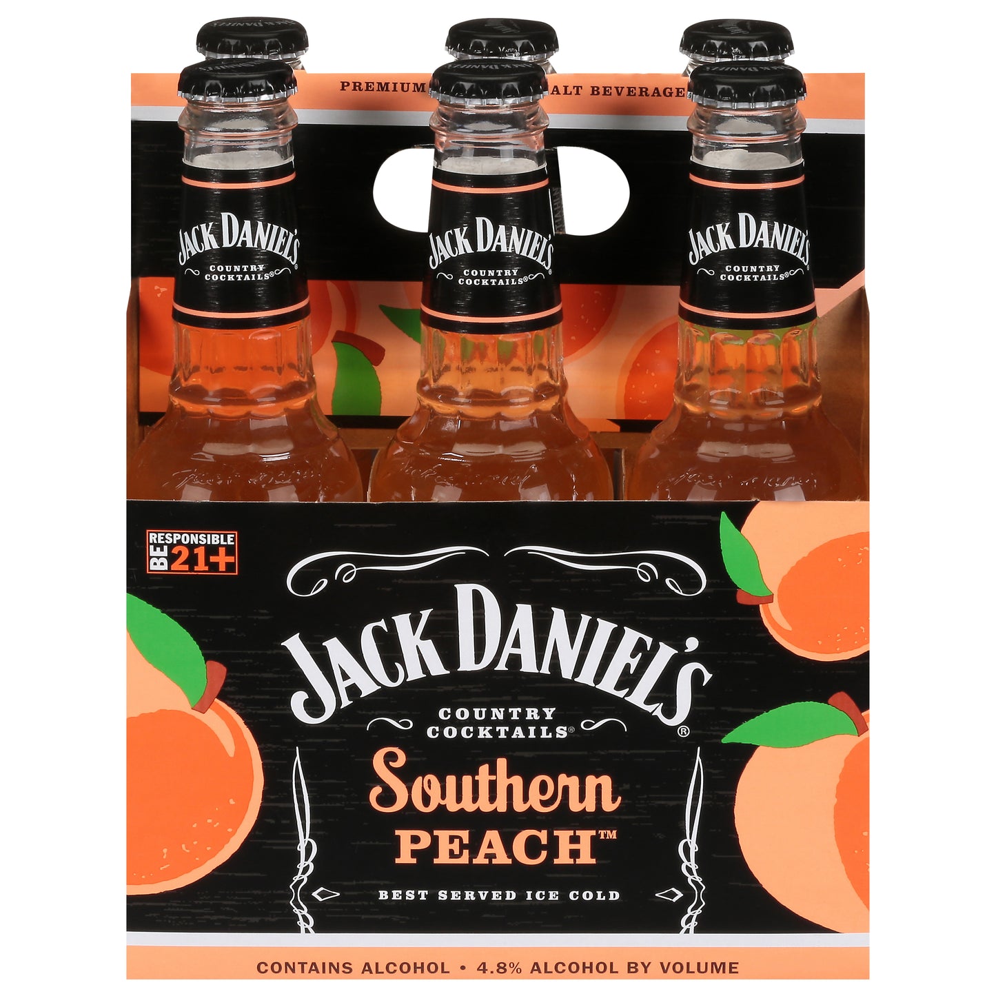 Jack Daniel's Southern Peach Country Cocktails 6 - 10 fl oz Bottles