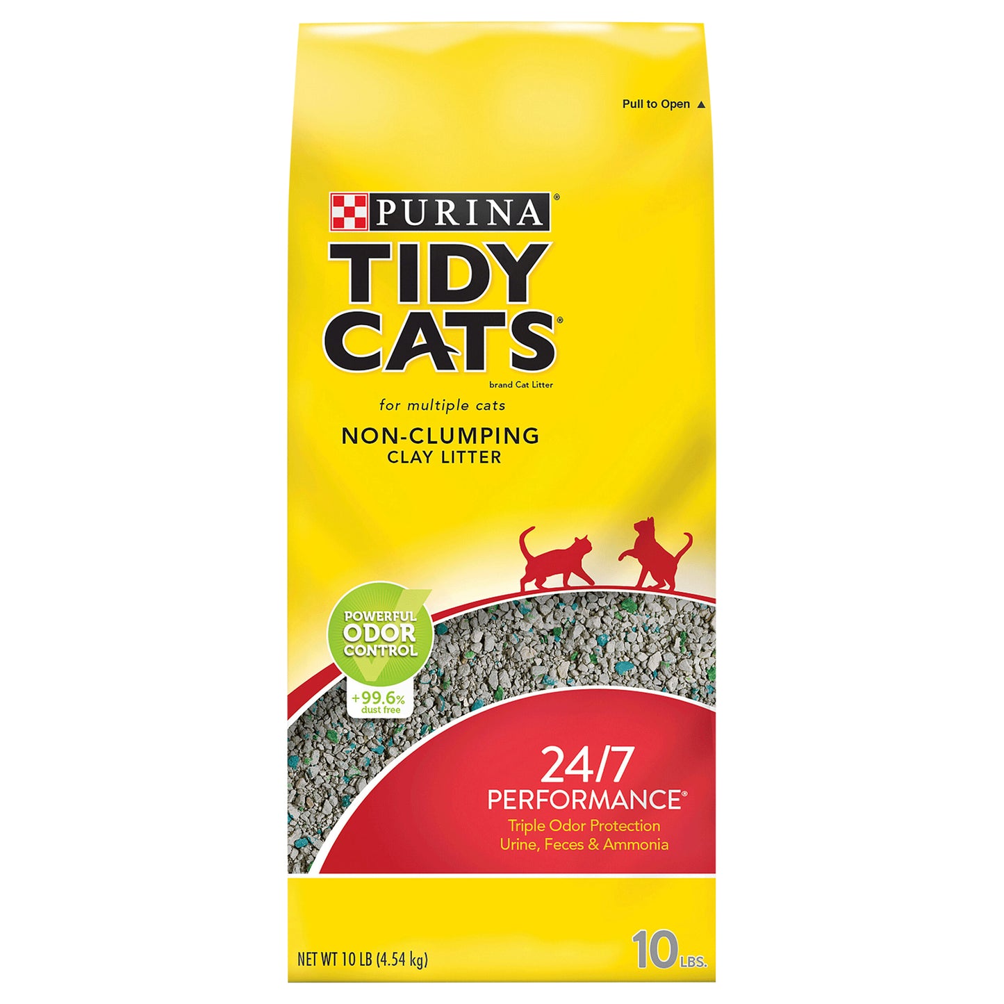 Purina Tidy Cats Non Clumping Cat Litter, 24/7 Performance Multi Cat Litter - 10 lb. Bag