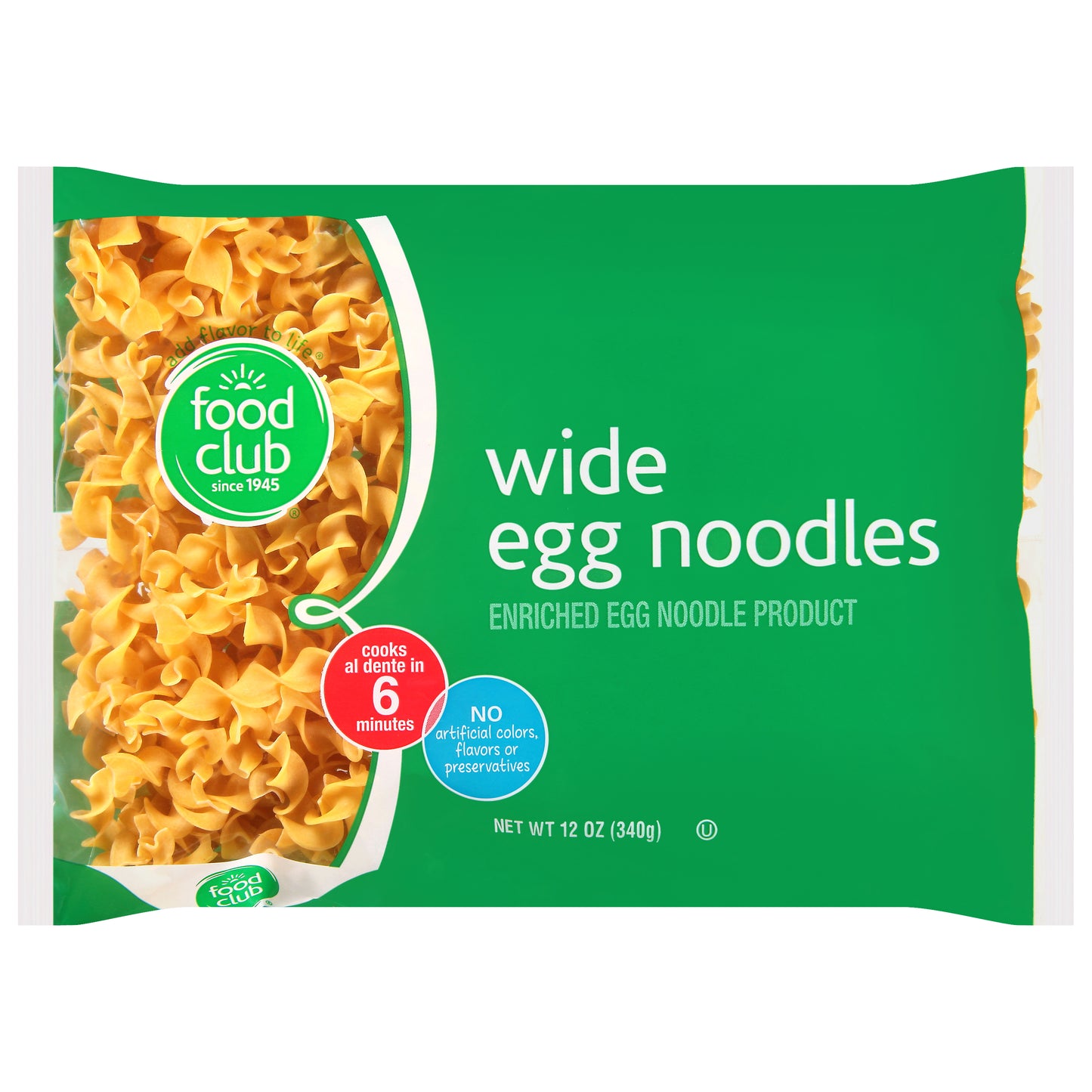 Food Club Wide Egg Noodles 12 oz