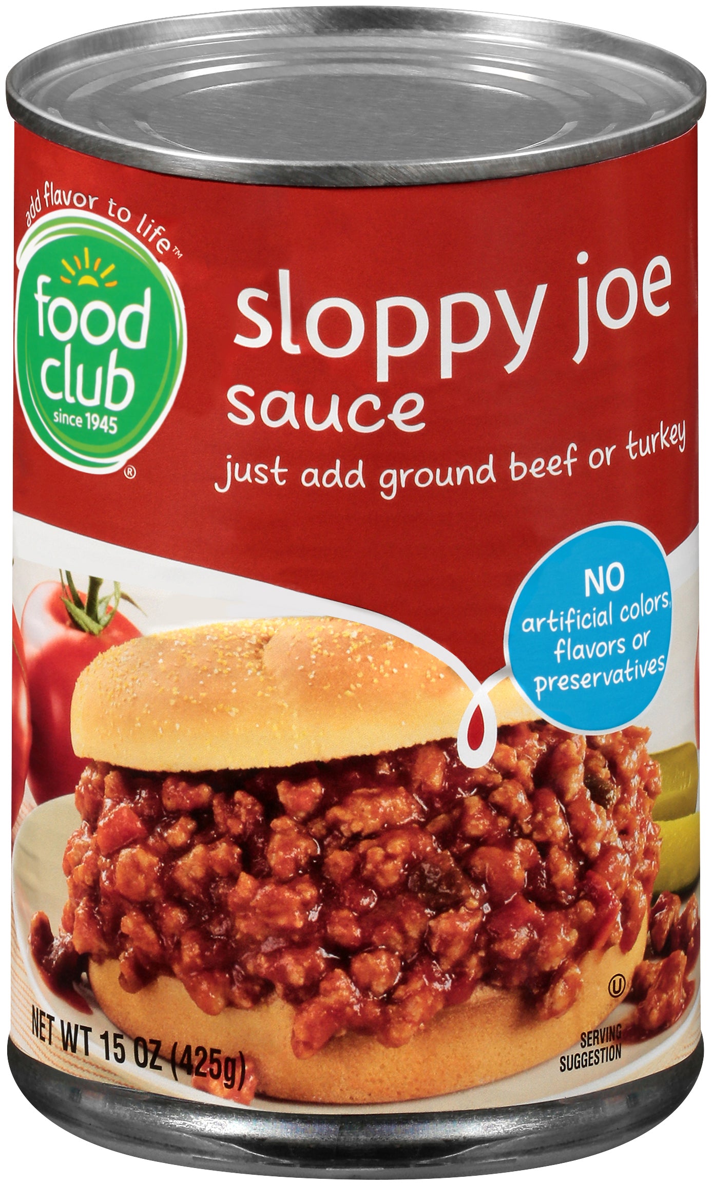 Food Club Sloppy Joe Sauce 15 oz