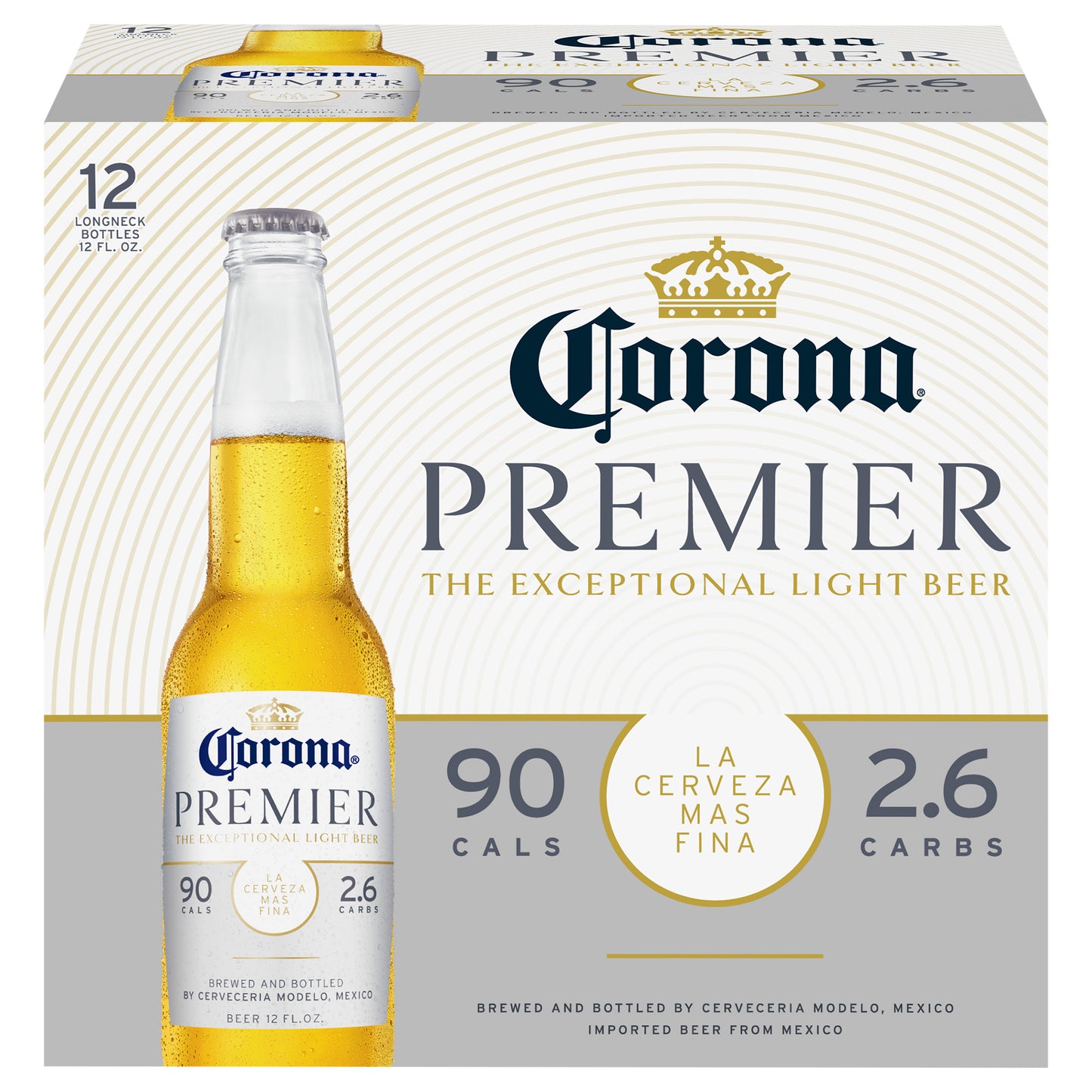 Corona Premier Mexican Lager Light Beer, 12 pk 12 fl oz Bottles, 4.0% ABV