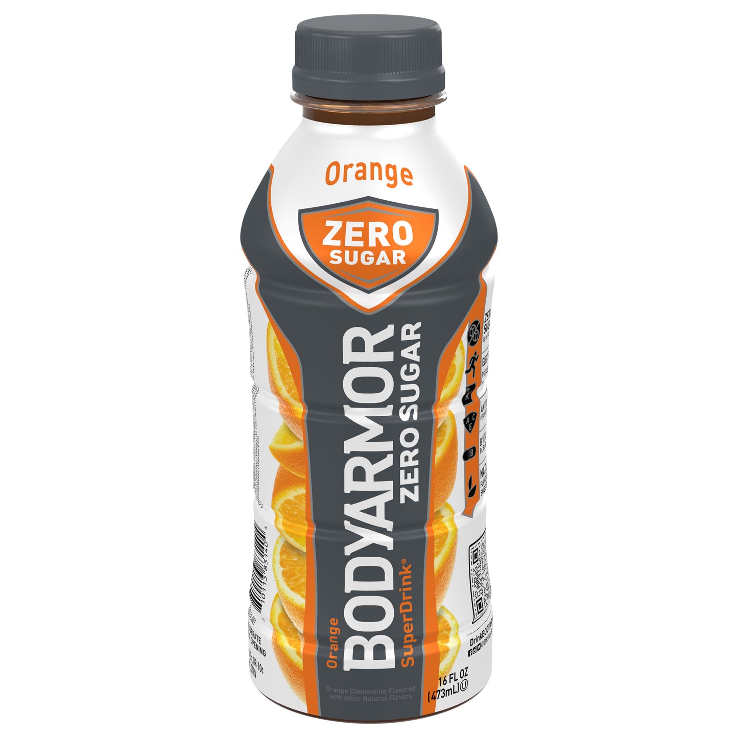 BODYARMOR Zero Sugar Orange Bottle, 16 fl oz