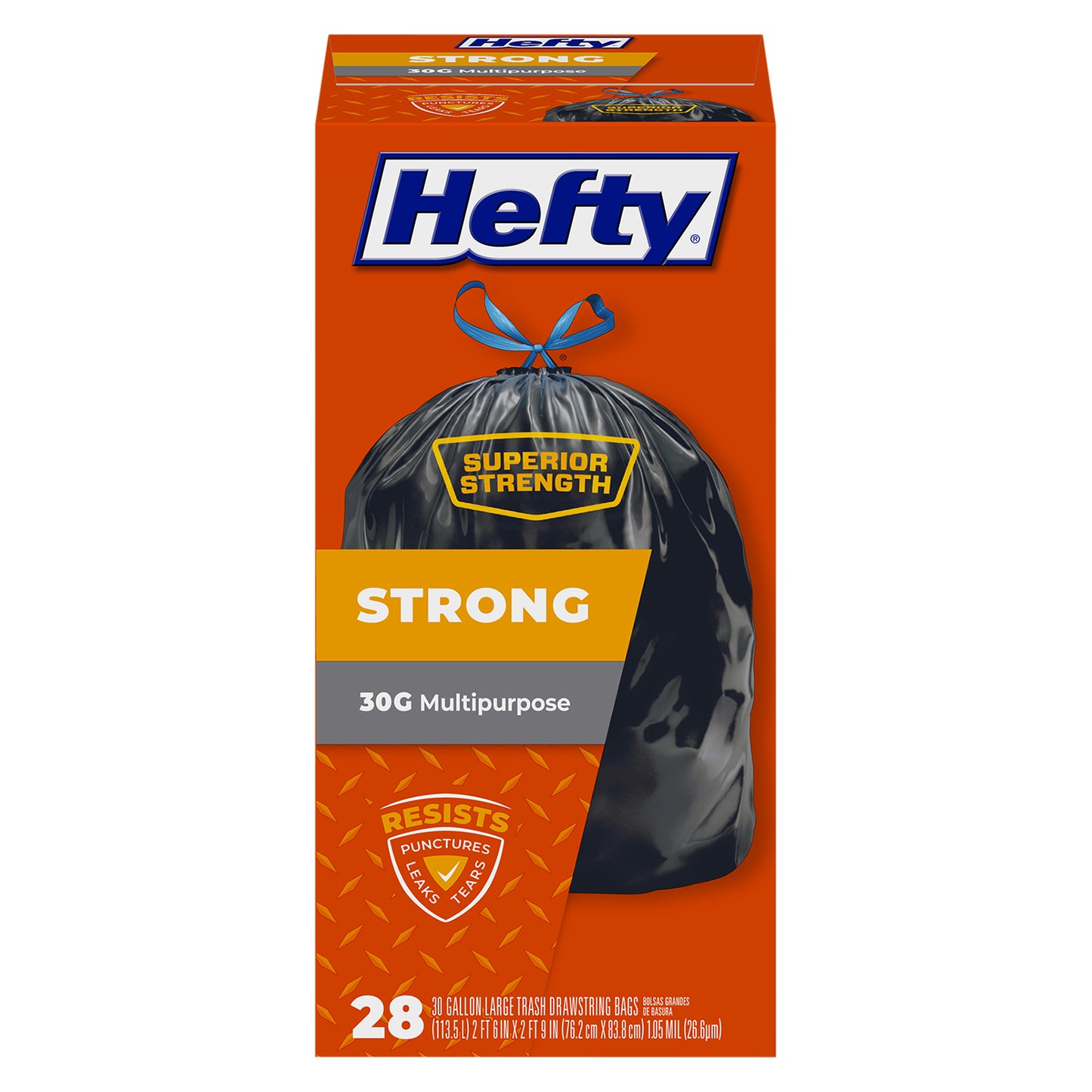 Hefty Strng 30G SM DS 6/28ct 1.05m