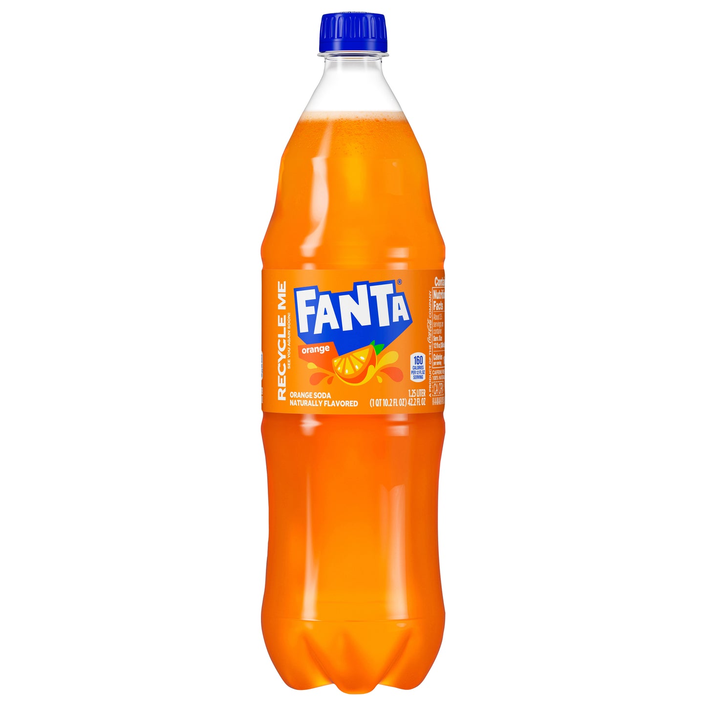 Fanta Orange Soda Bottle, 1.25 Liters