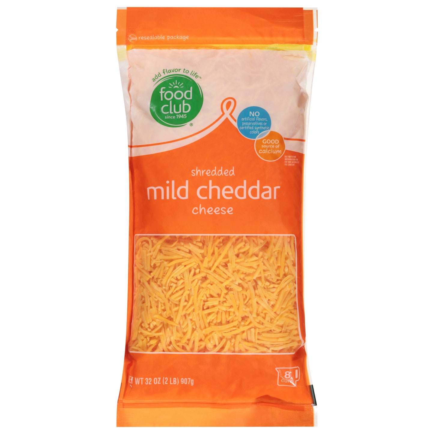 Food Club Mild Cheddar Shredded Cheese 32 oz