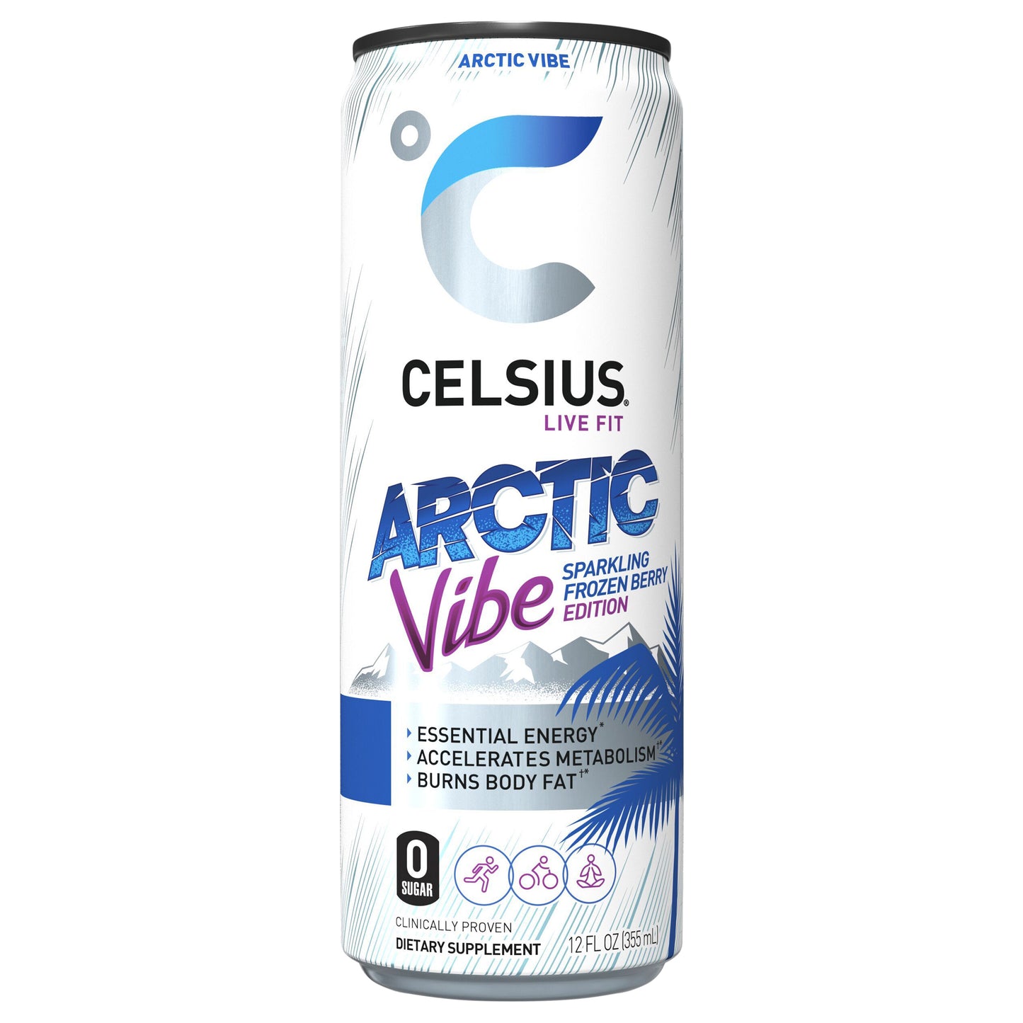 Celsius Energy Drink Sparkling Artic Vibe 12 Fl Oz