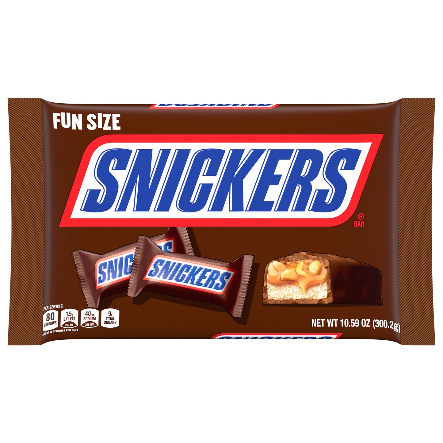 SNICKERS Original Chocolate Candy Bars, Fun Size, 10.59oz Bag
