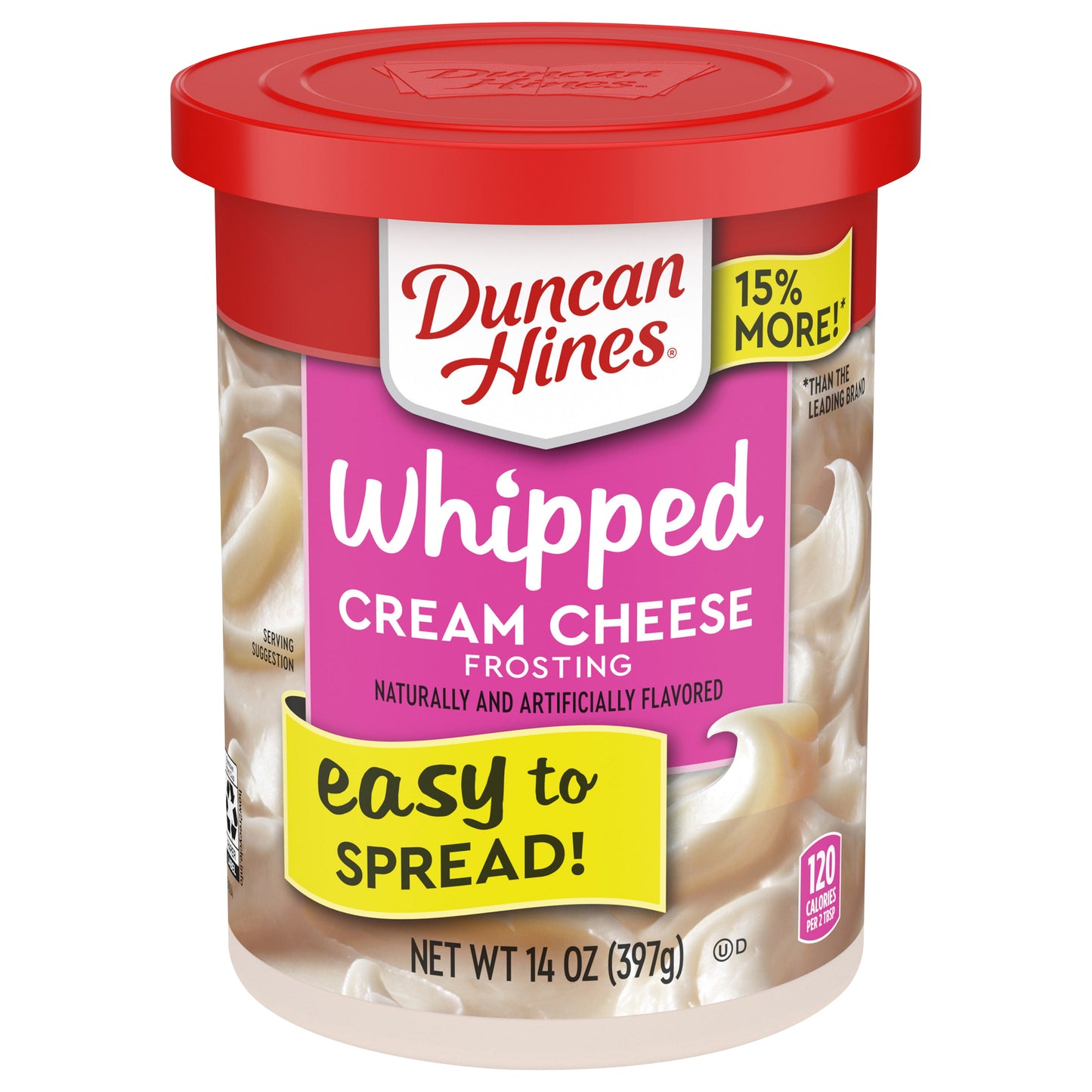 Duncan Hines Whipped Cream Cheese Frosting, 14 OZ