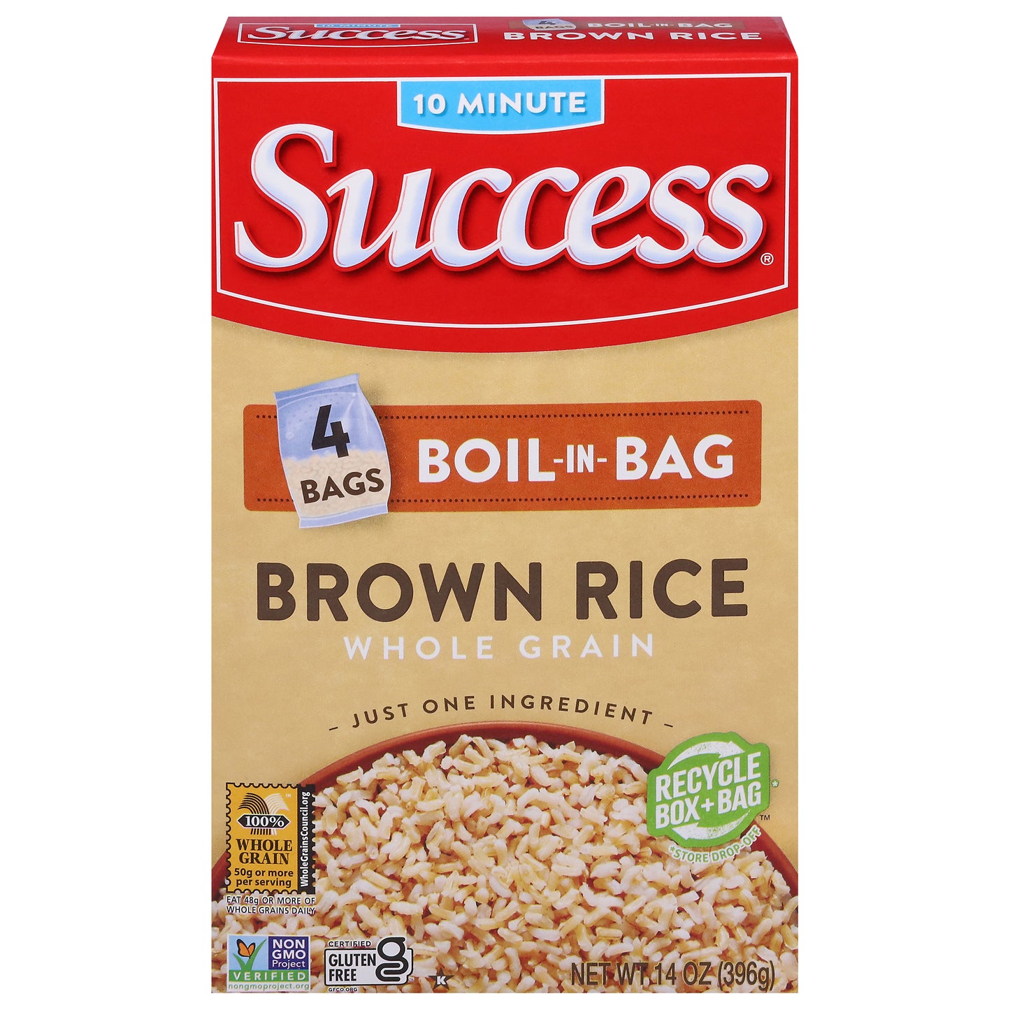 Success Boil-in-Bag Whole Grain Brown Rice 4 ea