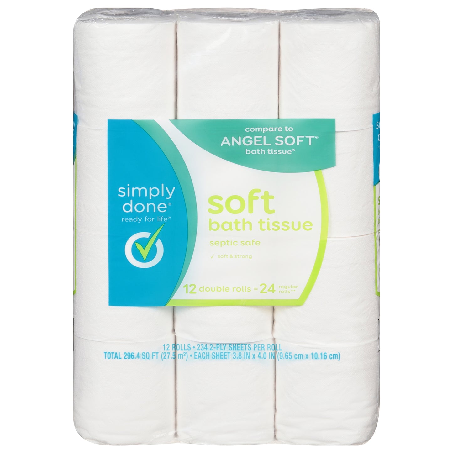 Simply Done 2-Ply Double Roll Soft Bath Tissue 12 ea