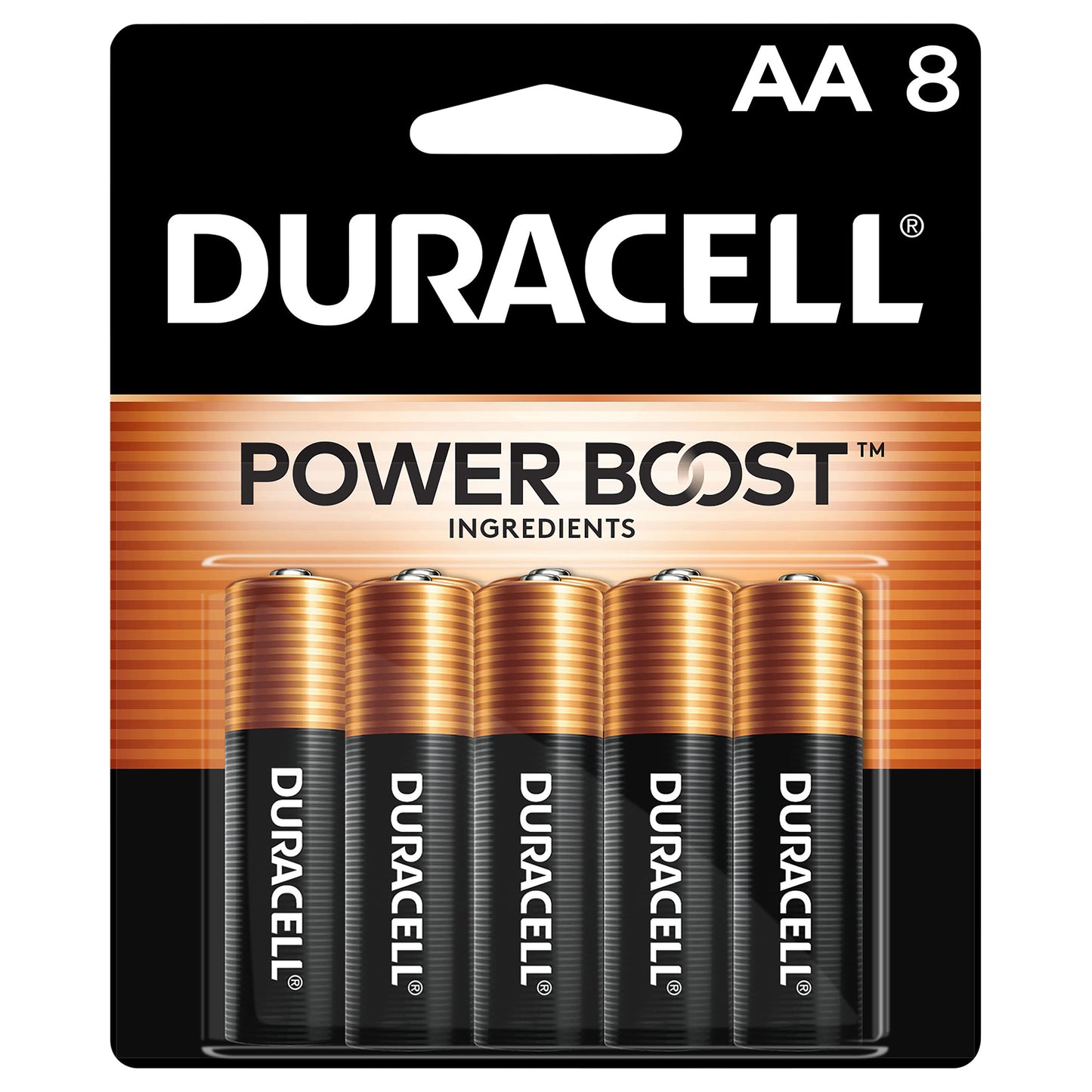 Duracell - Copper Top AA Alkaline Batteries - Longstanding, Purposeless Double A Battery for Household and Business - 8 Count