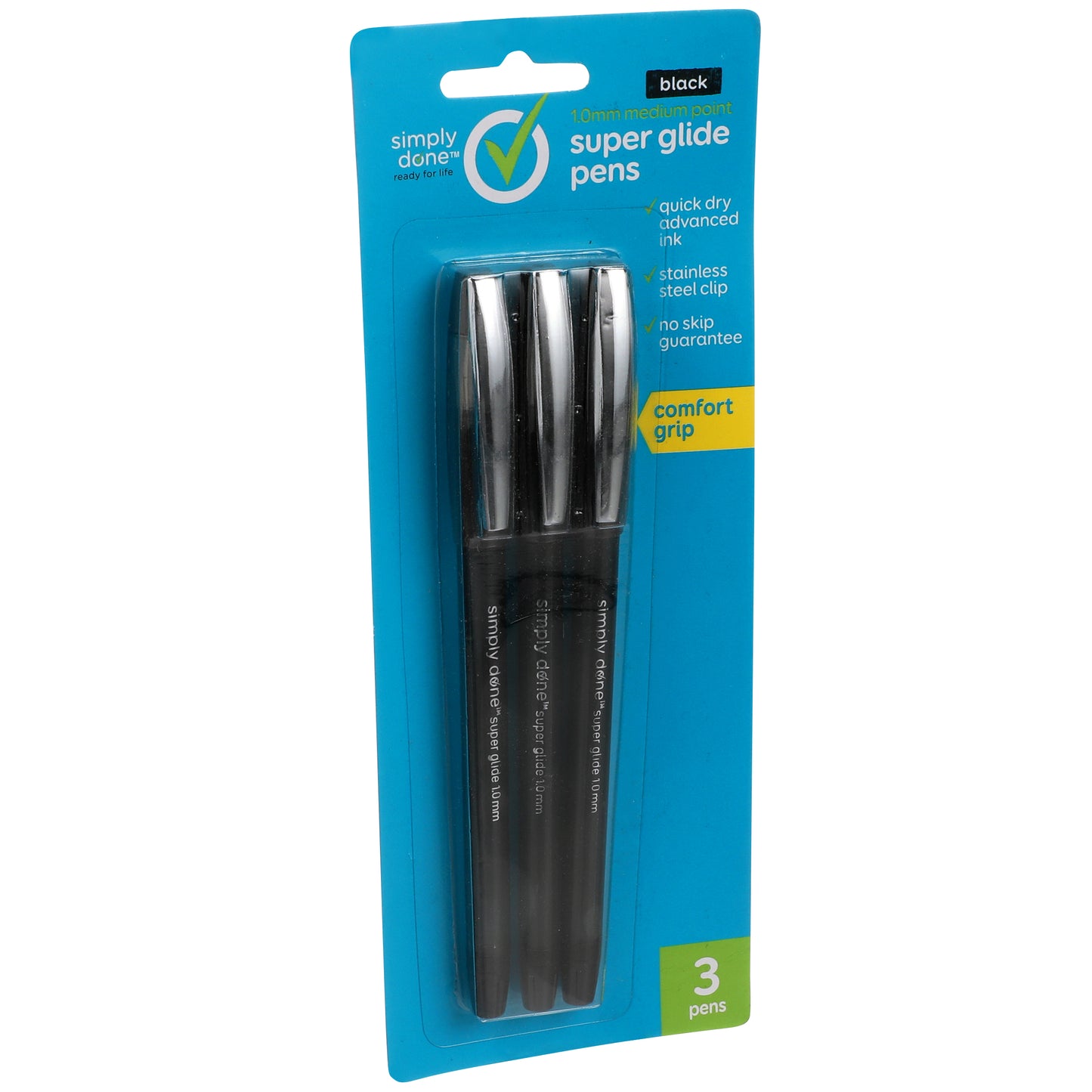 1.0Mm Medium Point Super Glide Pens, Black
