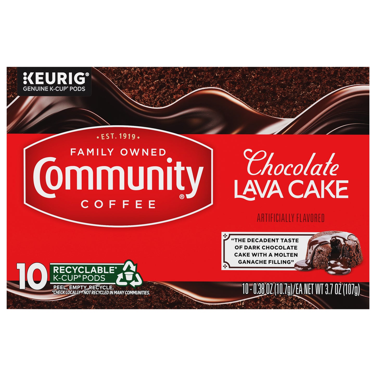 Community® Coffee Chocolate Lava Cake Medium Roast Keurig® K-Cup® Pods 10 ct Box
