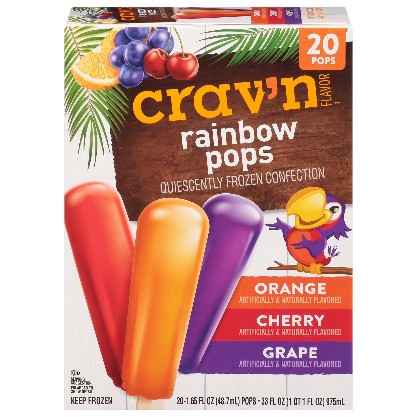 Crav'n Flavor Rainbow Pops 20 ea