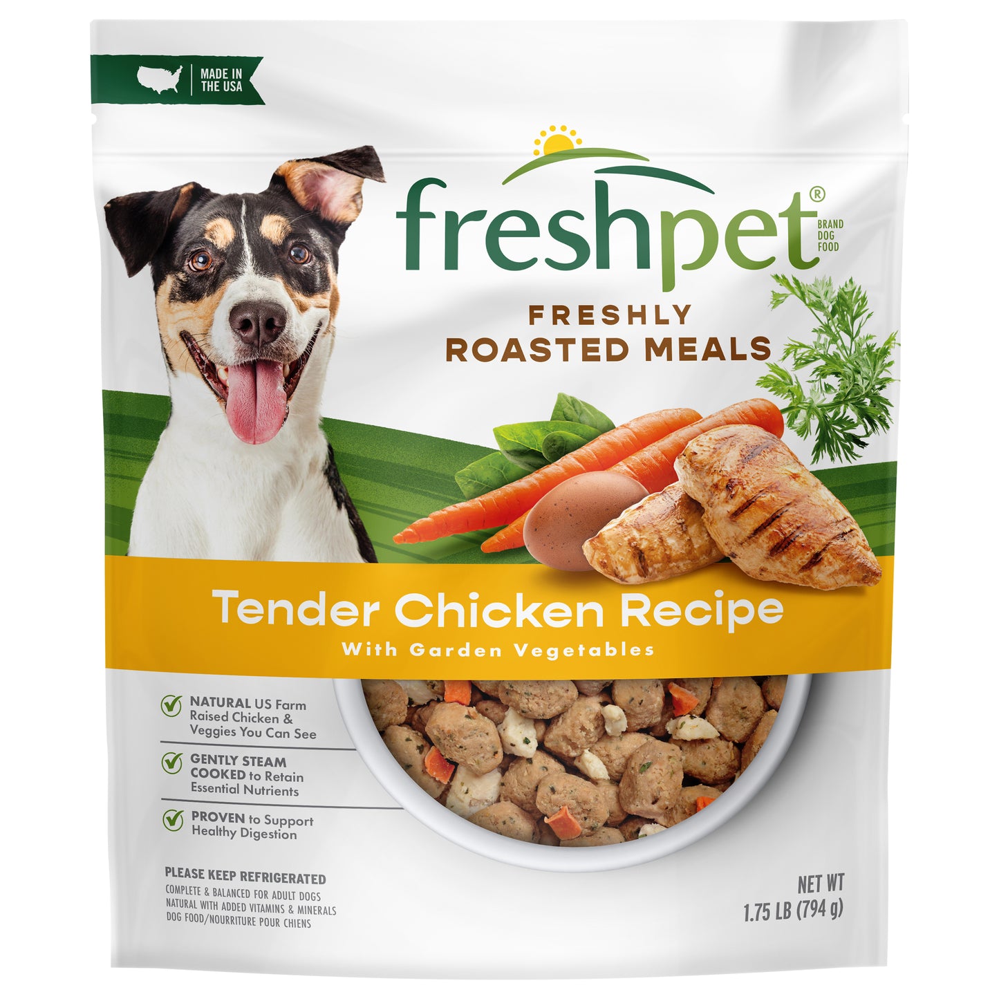 Freshpet Select Roasted Meals Tender Chicken Recipe Dog Food 1.75 lb
