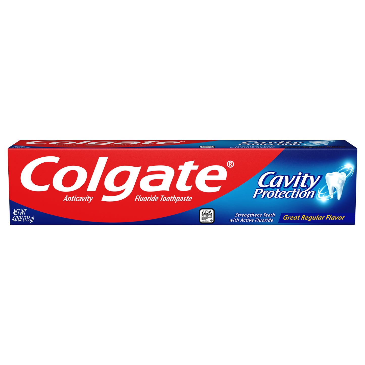 Colgate Cavity Protection Toothpaste with Fluoride, Great Regular Flavor - 4.0 Ounce