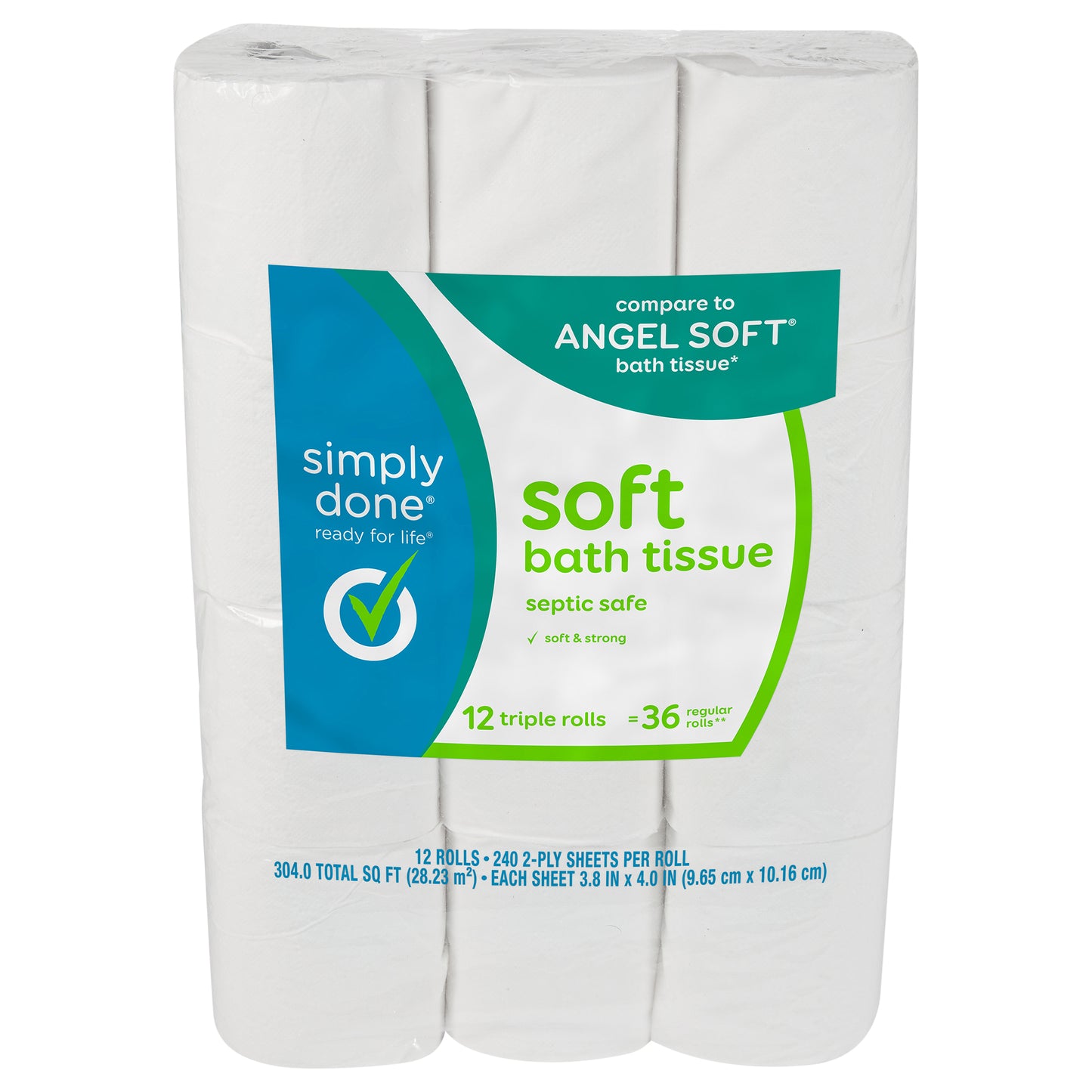 Simply Done 2-Ply Soft Bath Tissue Triple Rolls 12 ea