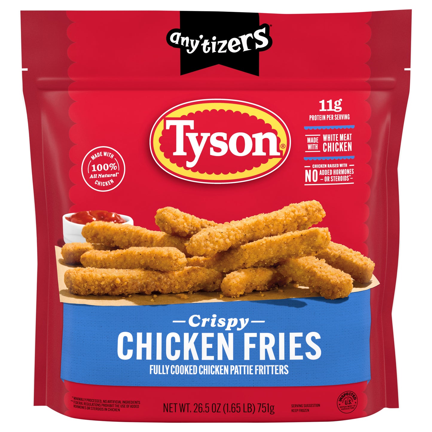 Tyson Any'tizers Crispy Chicken Fries, 26.05 oz. (Frozen)