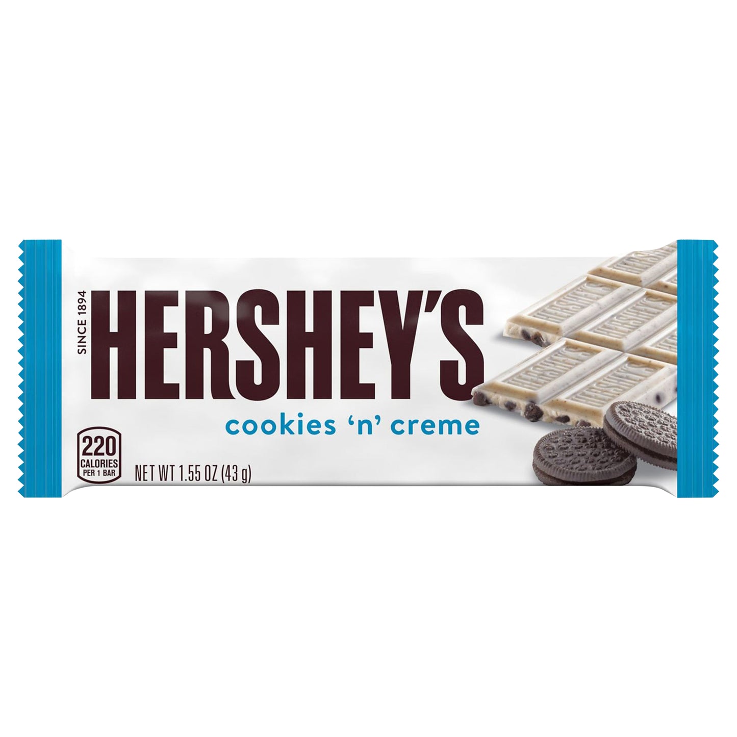 HERSHEY'S COOKIES 'N' CREME Candy, 1.5 oz, Bar