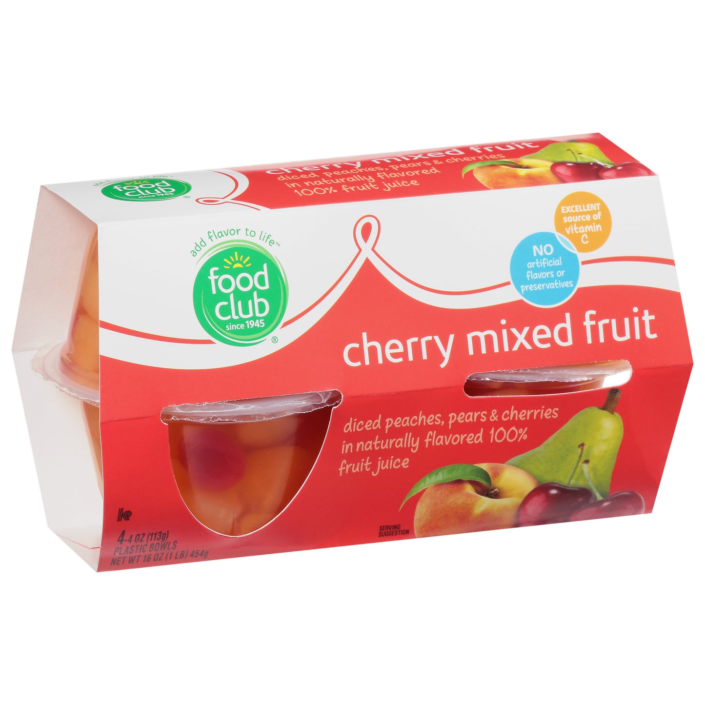 Food Club Cherry Mixed Fruit 4 ea