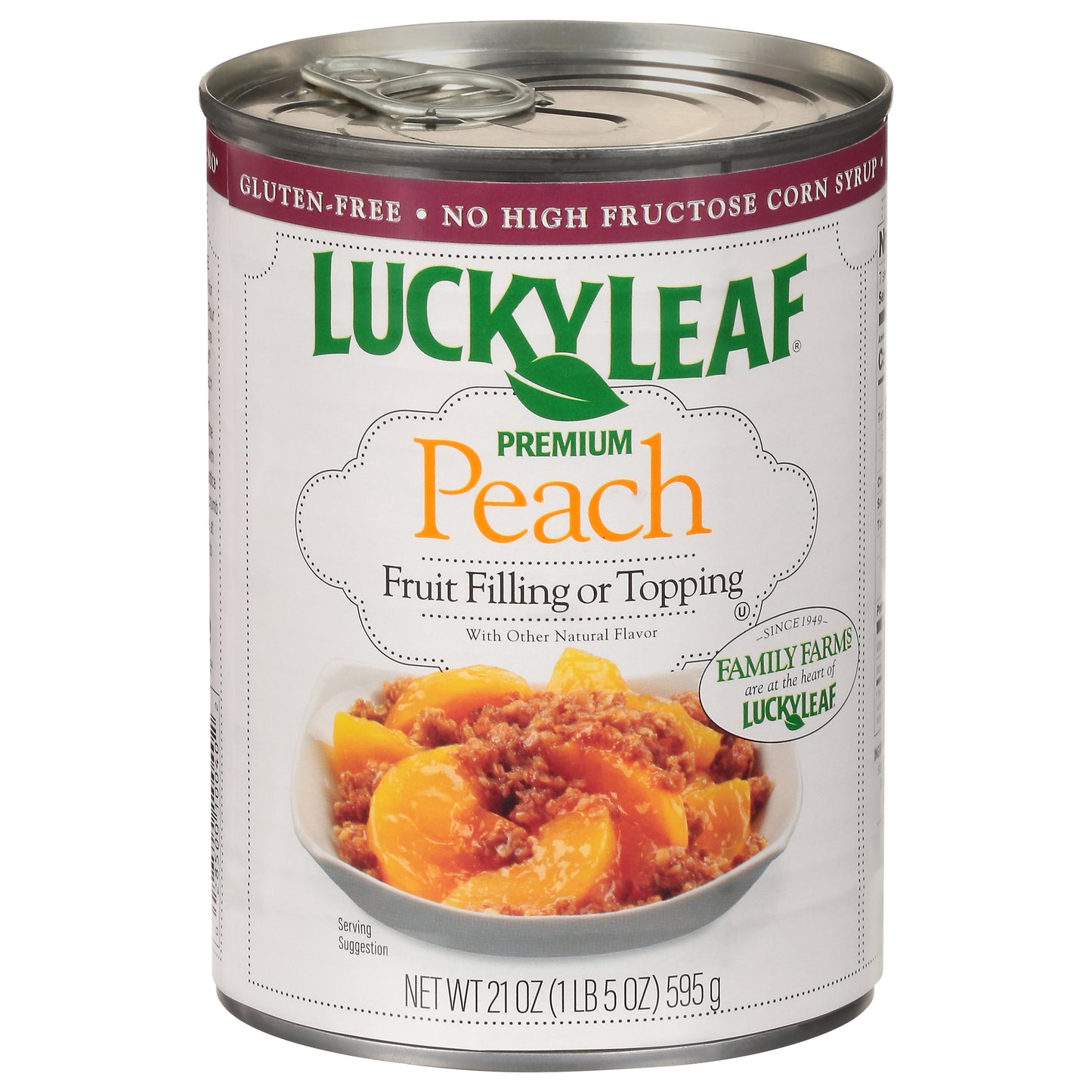Lucky Leaf Premium Peach Fruit Filling 21 oz.
