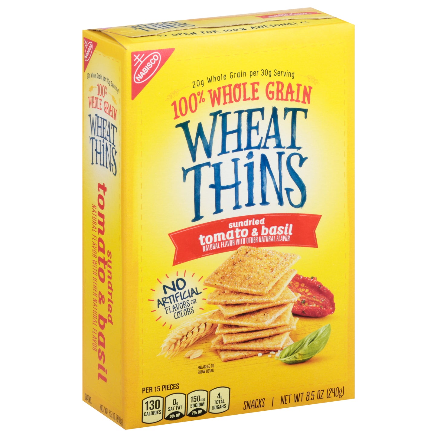 Wheat Thins 100% Whole Grain Sundried Tomato & Basil Snacks 8.5 oz
