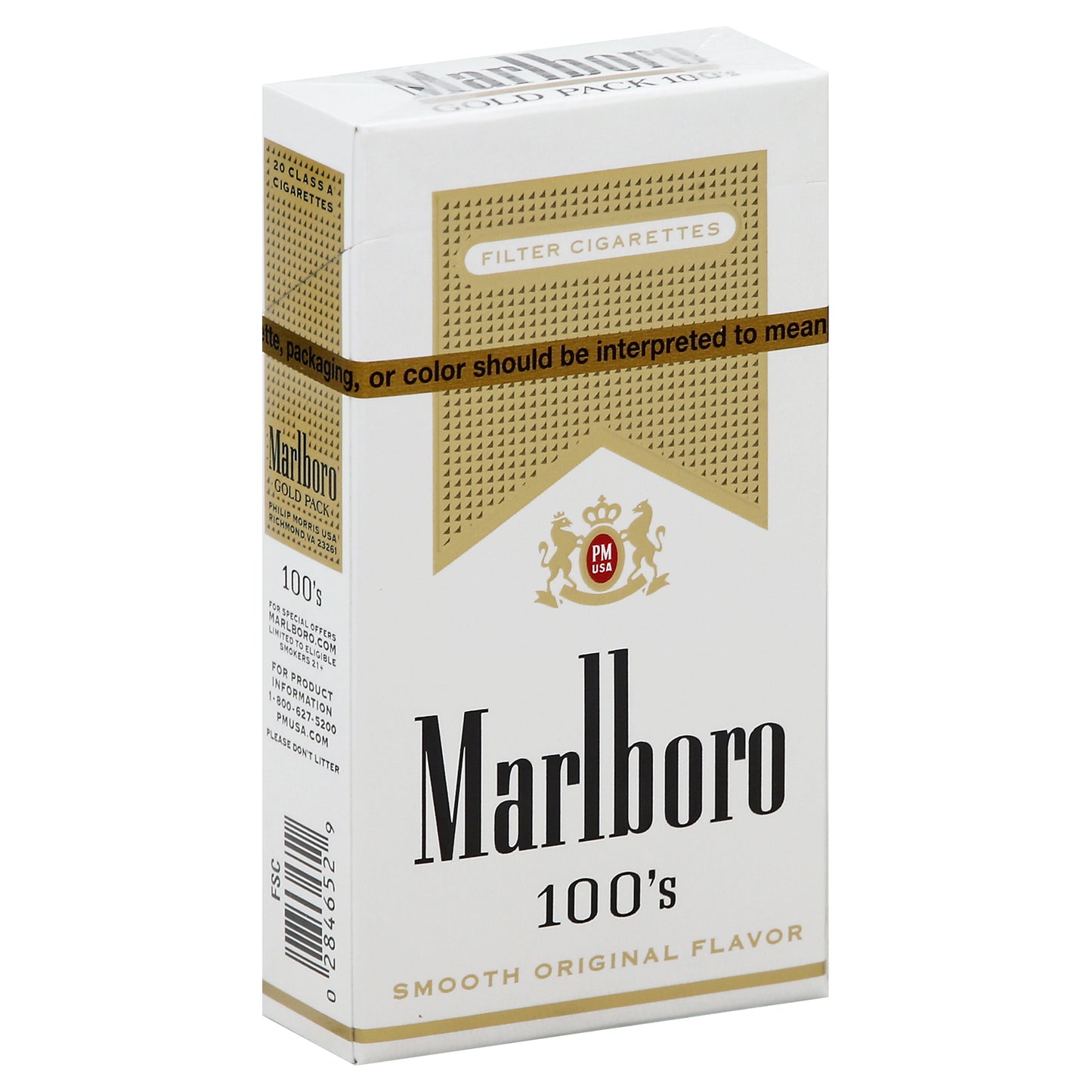 Marlboro Cigarettes 20 ea - 100's SMOOTH ORIGINAL FLAVOR