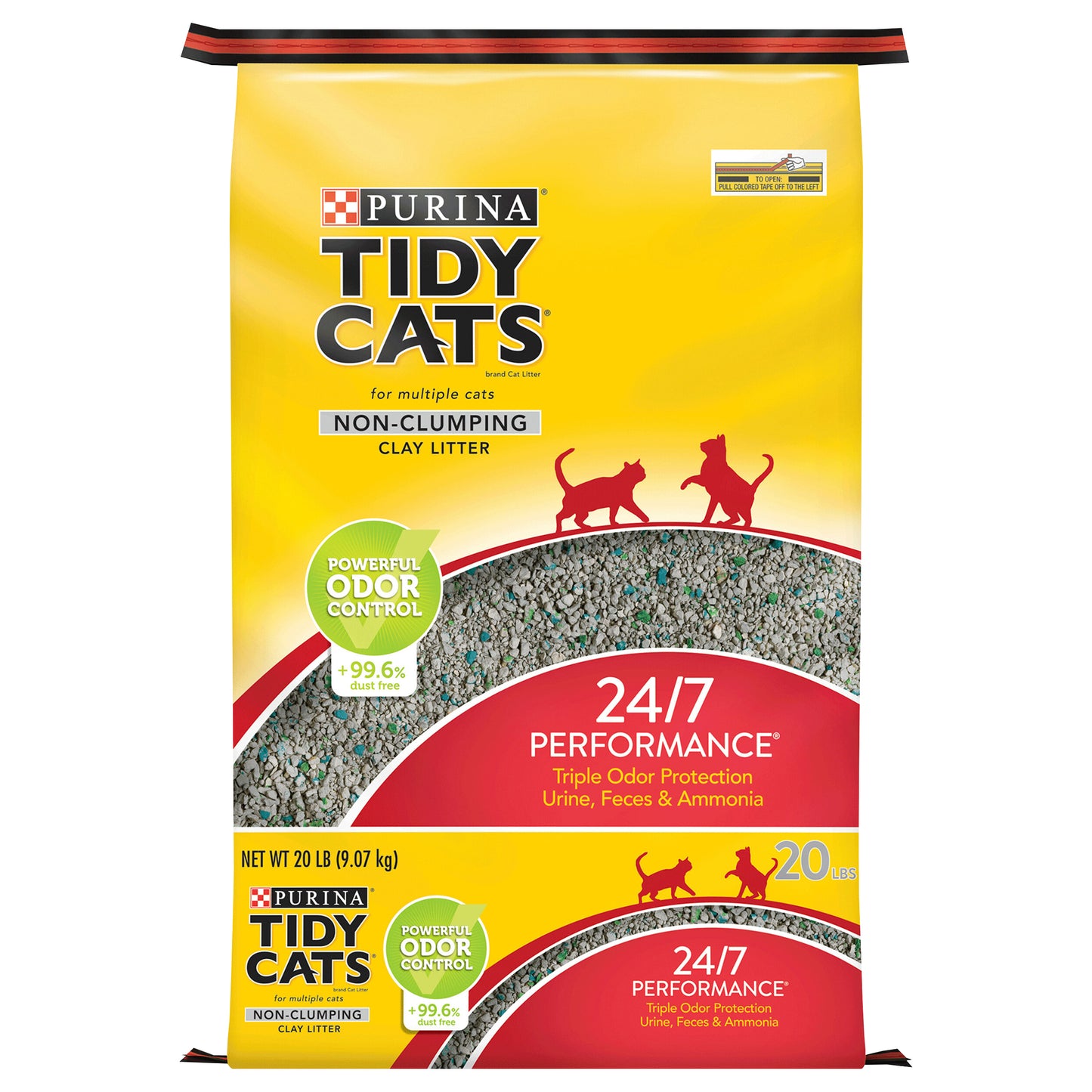 Purina Tidy Cats Non Clumping Cat Litter, 24/7 Performance Multi Cat Litter - 20 lb. Bag