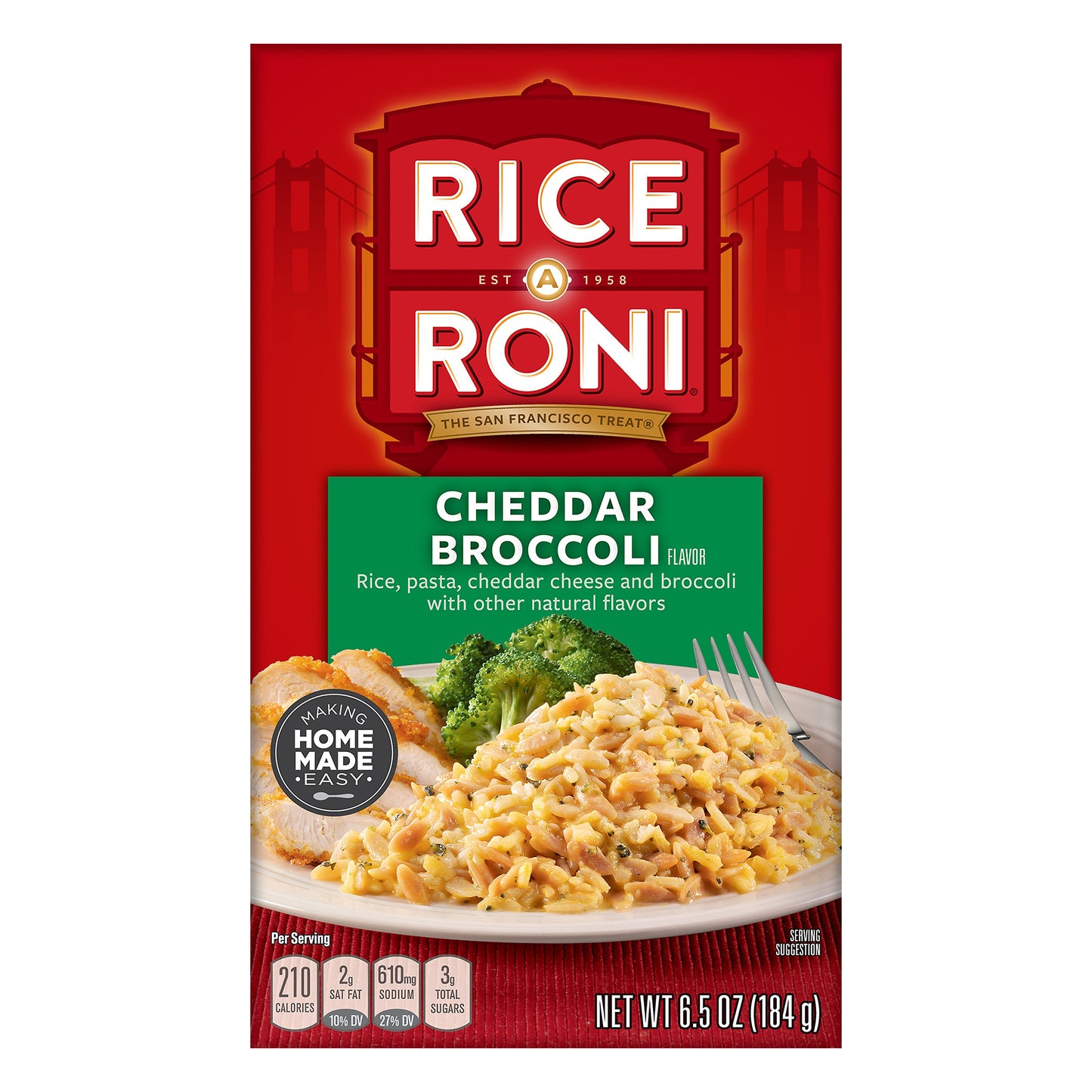 Rice A Roni Cheddar Broccoli Flavor Food Mix 6.5 oz