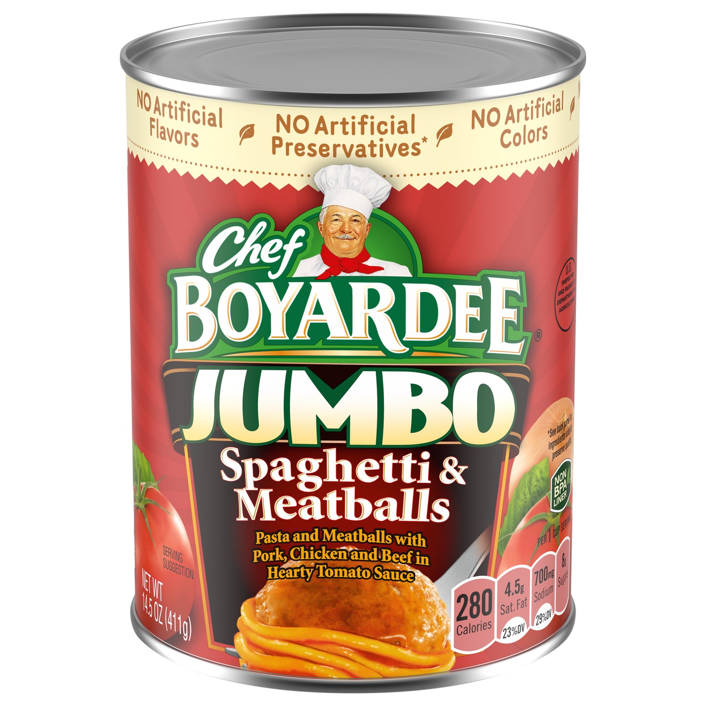Chef Boyardee Jumbo Spaghetti and Meatballs, 14.5 oz