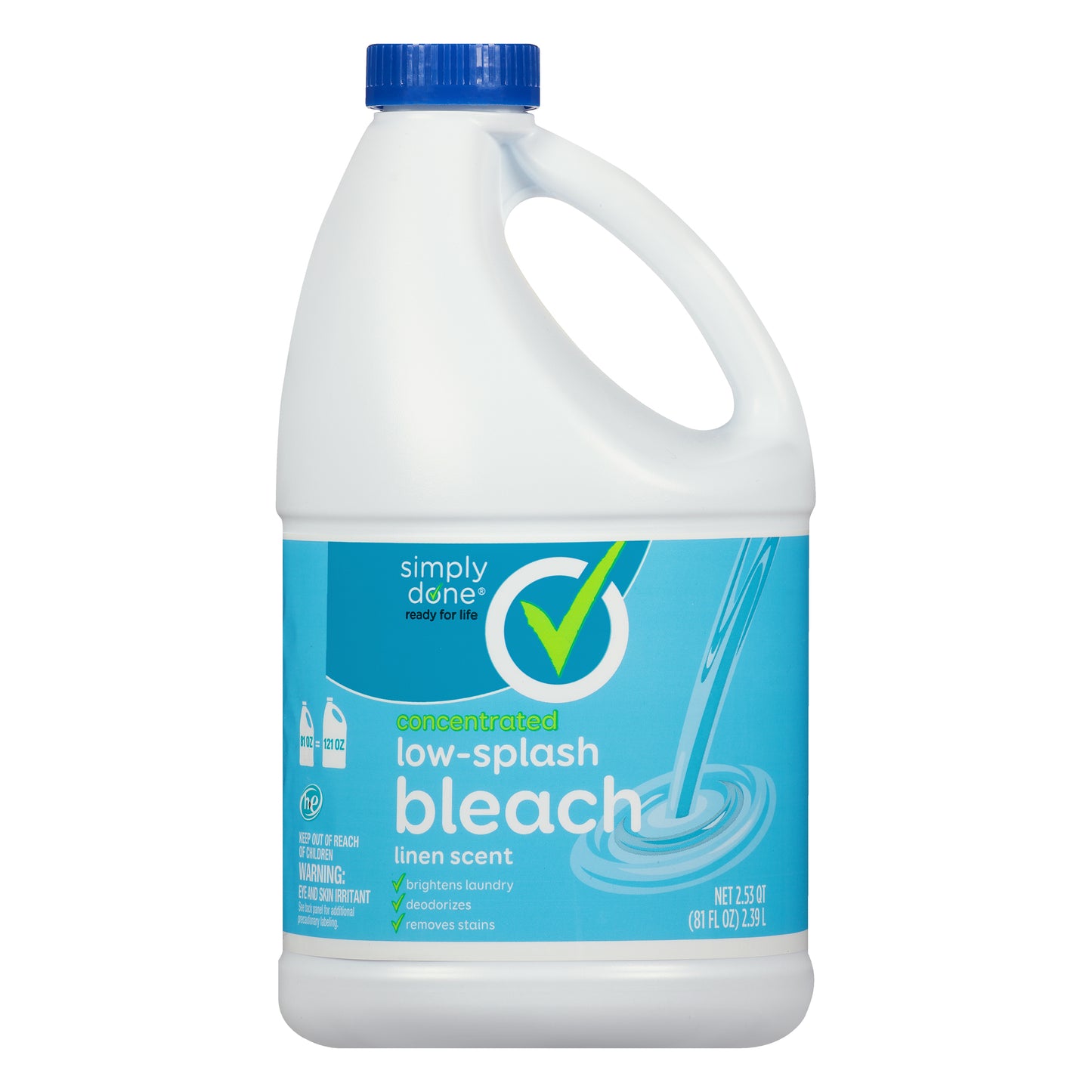 Simply Done Concentrated Low-Splash Linen Scent Bleach 2.53 qt