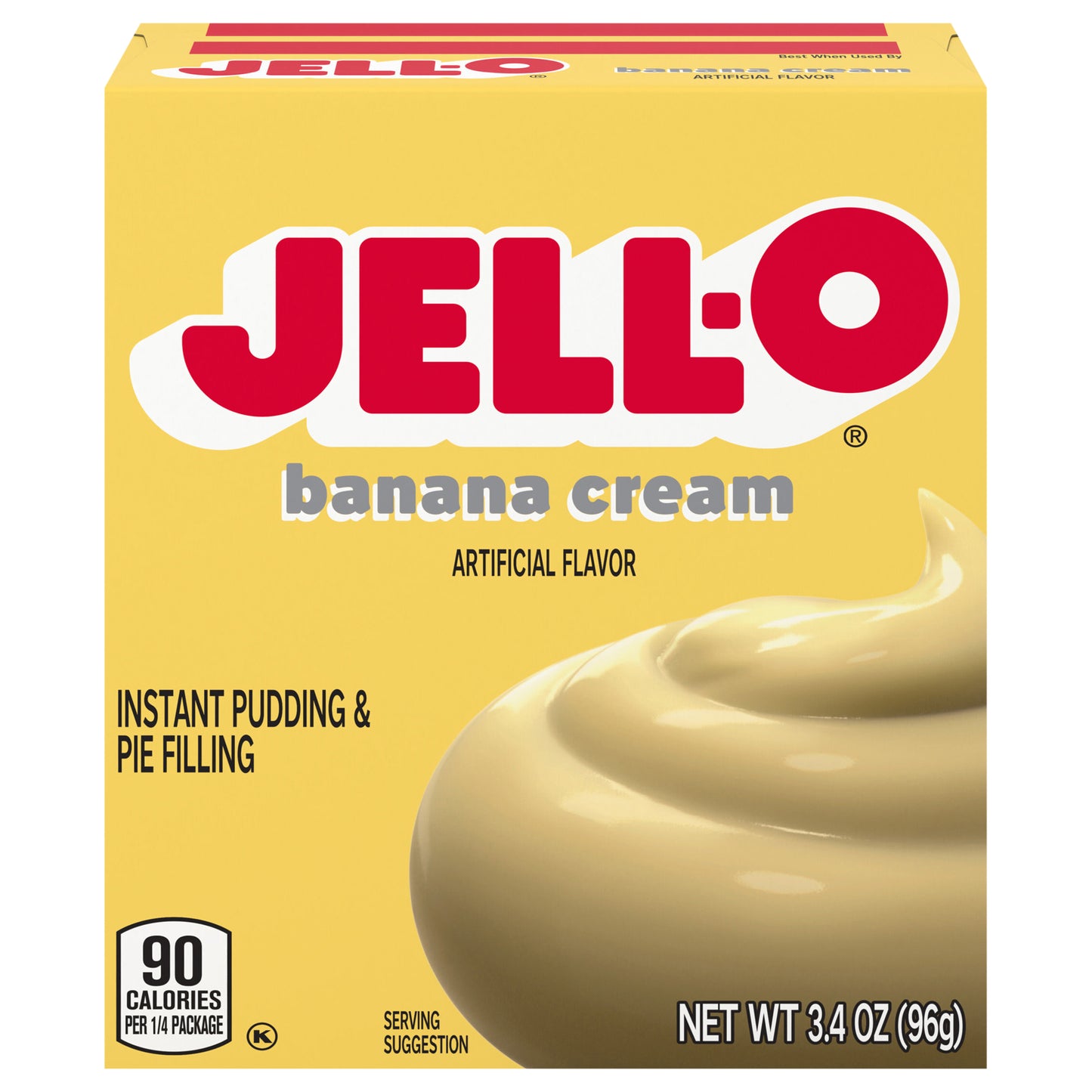 Jell-O Banana Cream Artificially Flavored Instant Pudding & Pie Filling Mix, 3.4 oz. Box