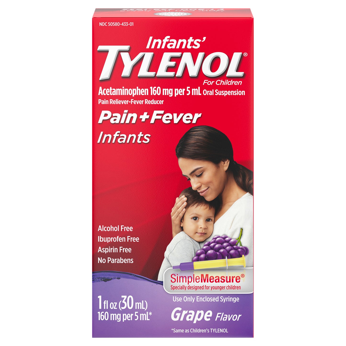Infants' Tylenol Acetaminophen Liquid Medicine, Grape, 1 fl. oz